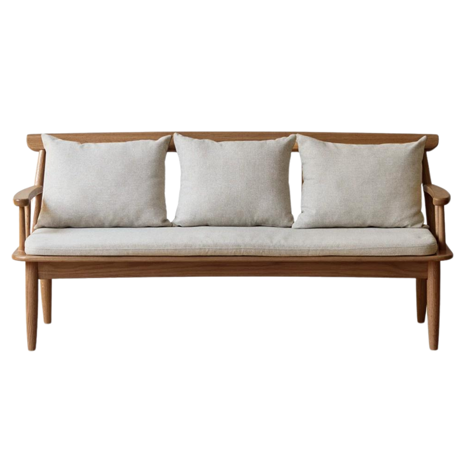 Oak Solid Wood Windsor Sofa Winter/Summer Dual Use