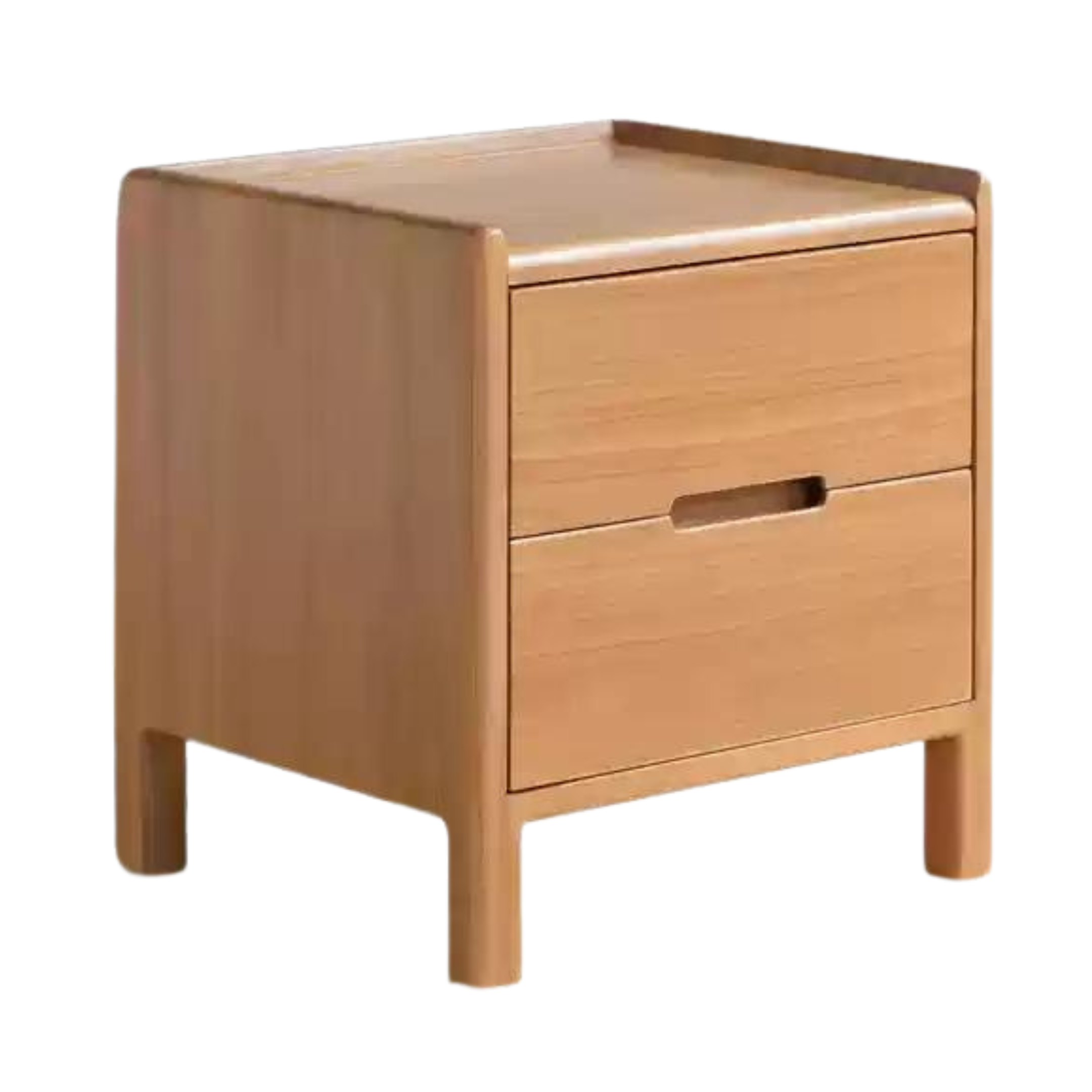 Poplar solid wood bedside table,