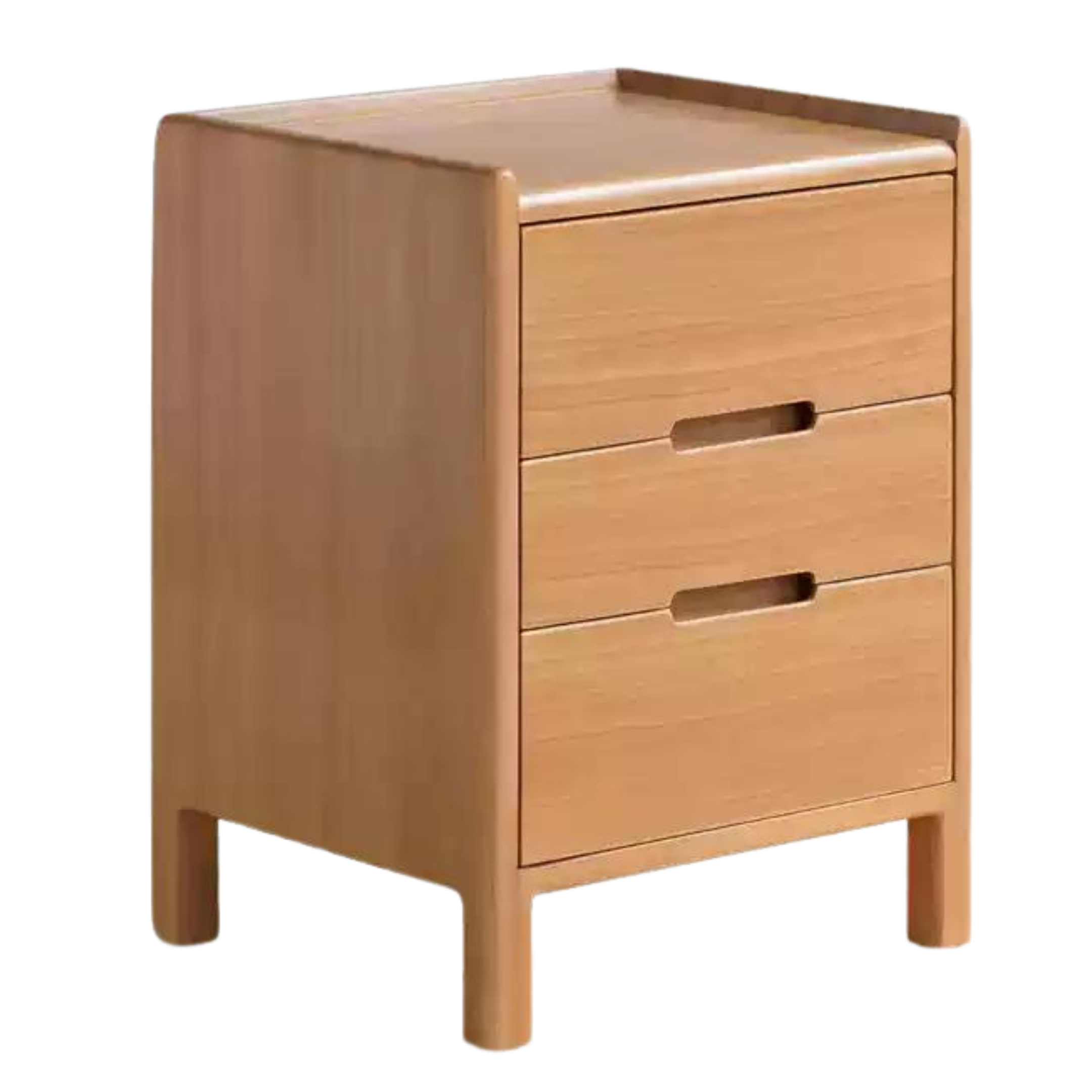 Poplar solid wood bedside table,