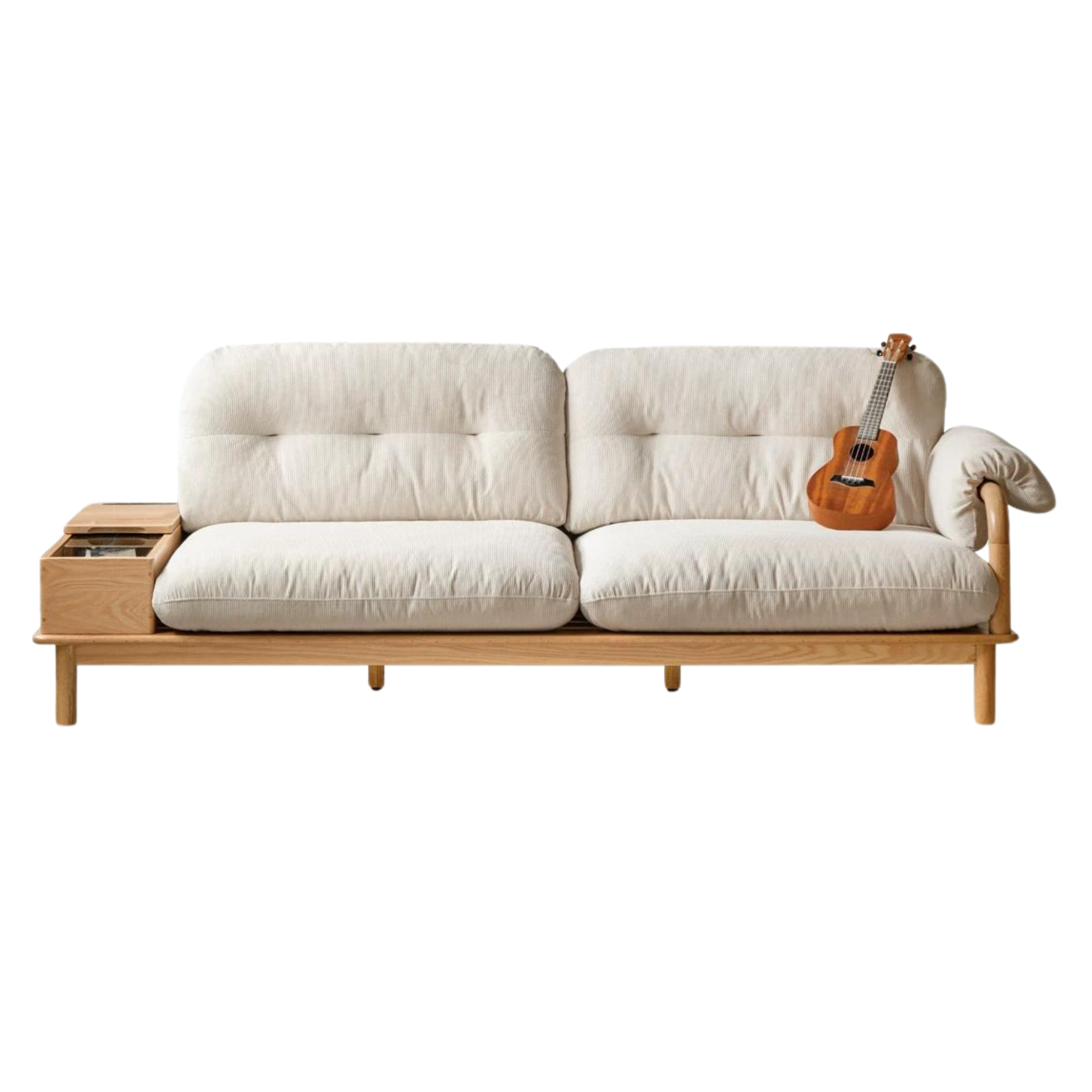 Oak Solid Wood Cloud Storage Sofa<