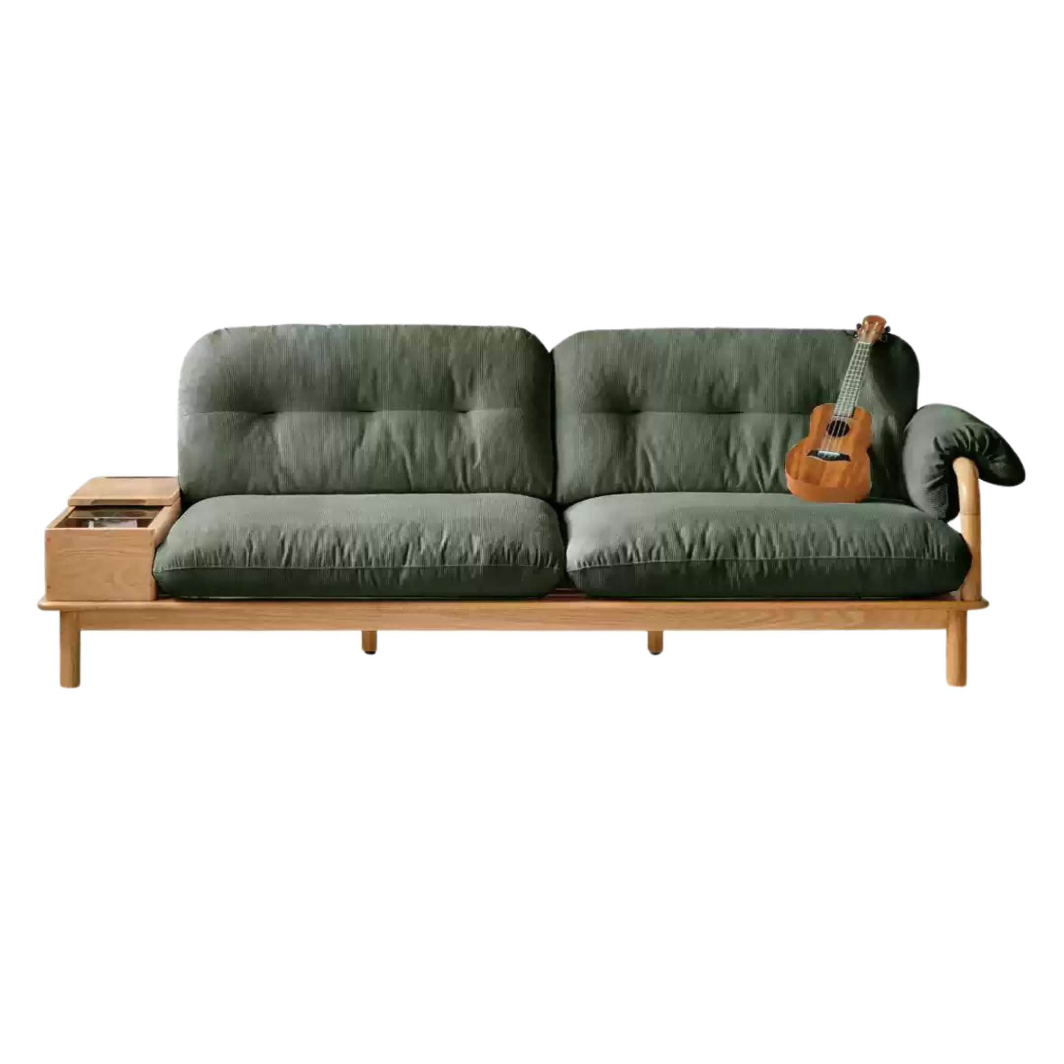 Oak Solid Wood Cloud Storage Sofa<