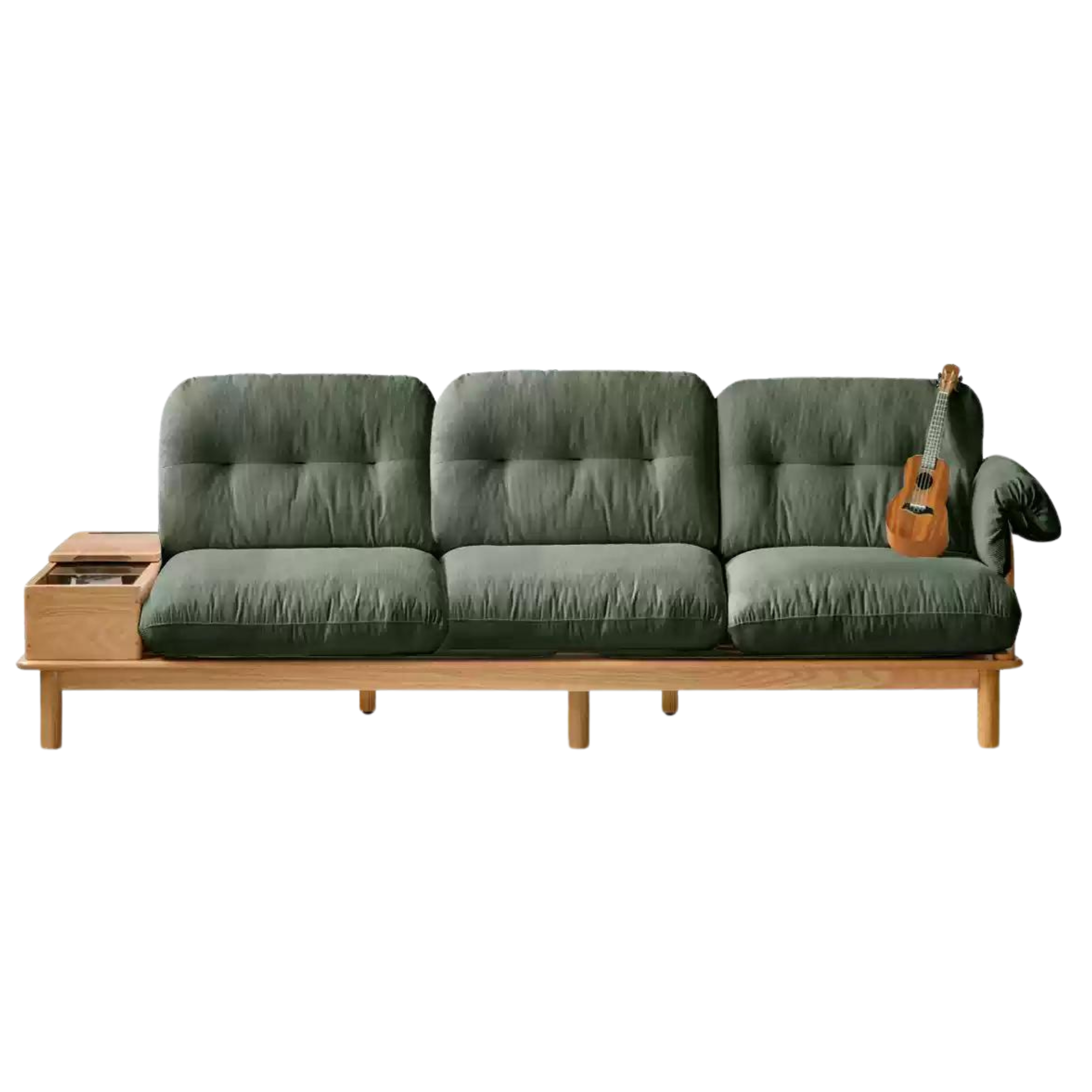 Oak Solid Wood Cloud Storage Sofa