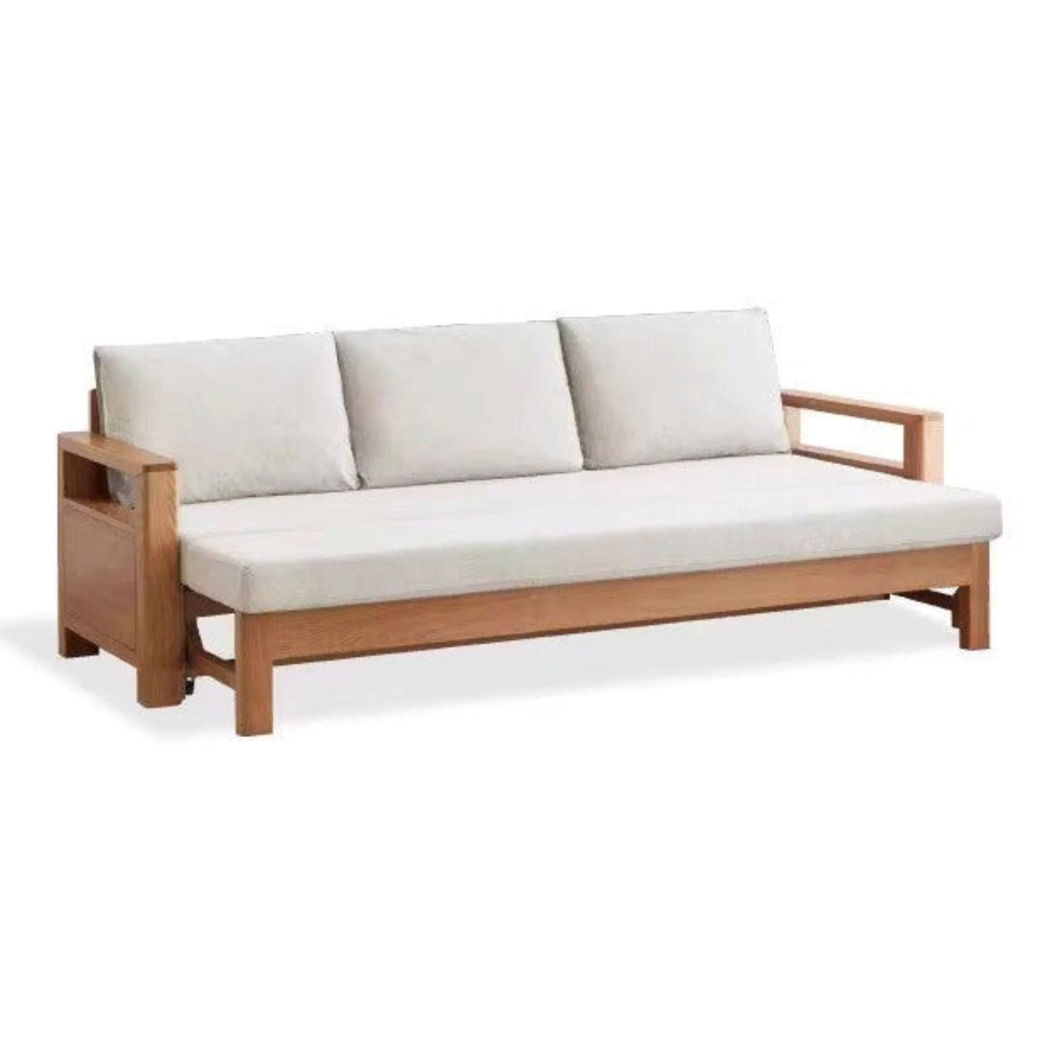 Oak Solid Wood corner Sofa Bed