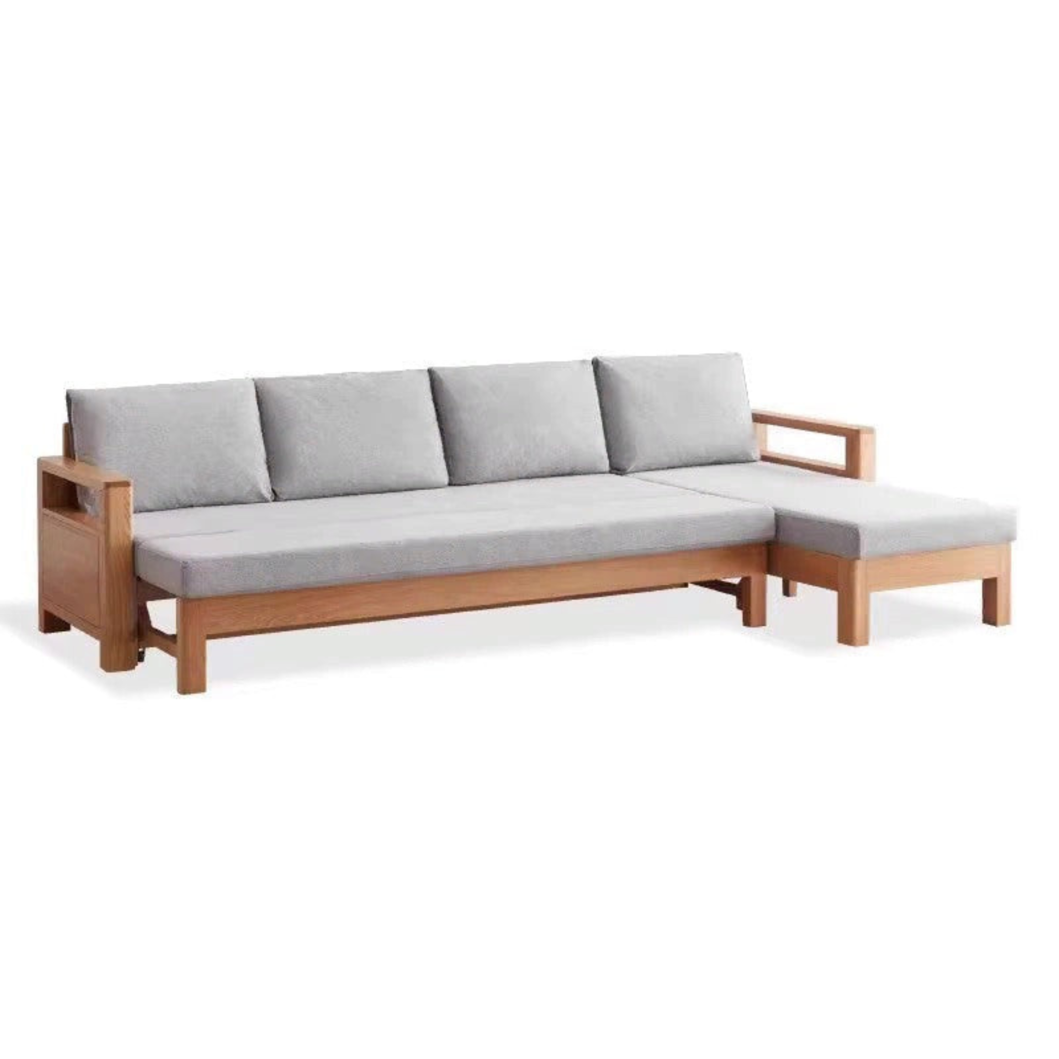 Oak Solid Wood corner Sofa Bed