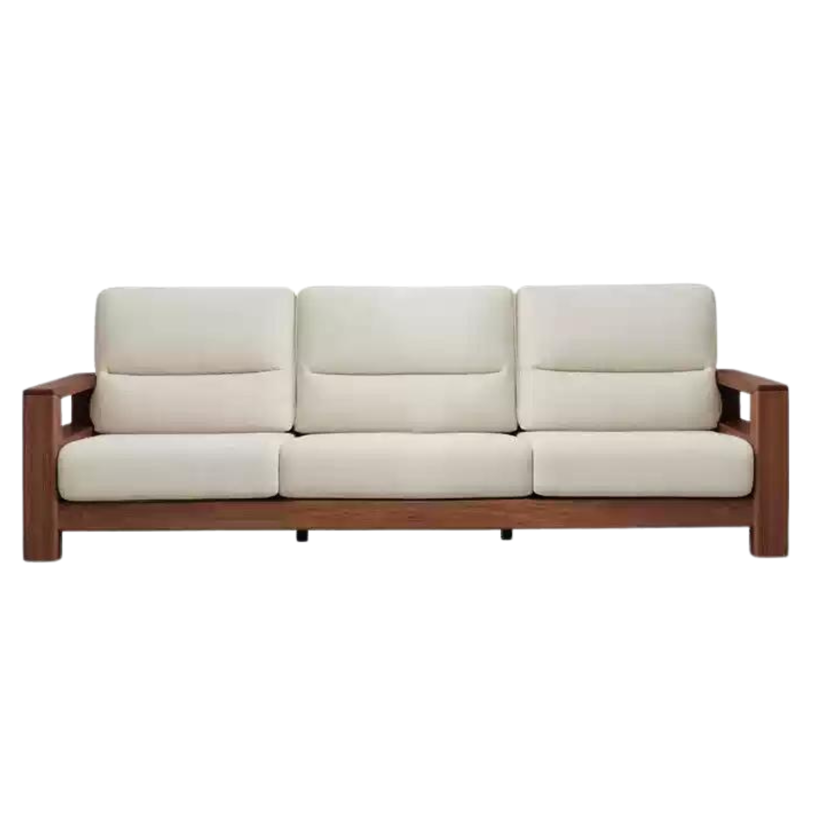 Ash Solid Wood Walnut color Corner Sofa