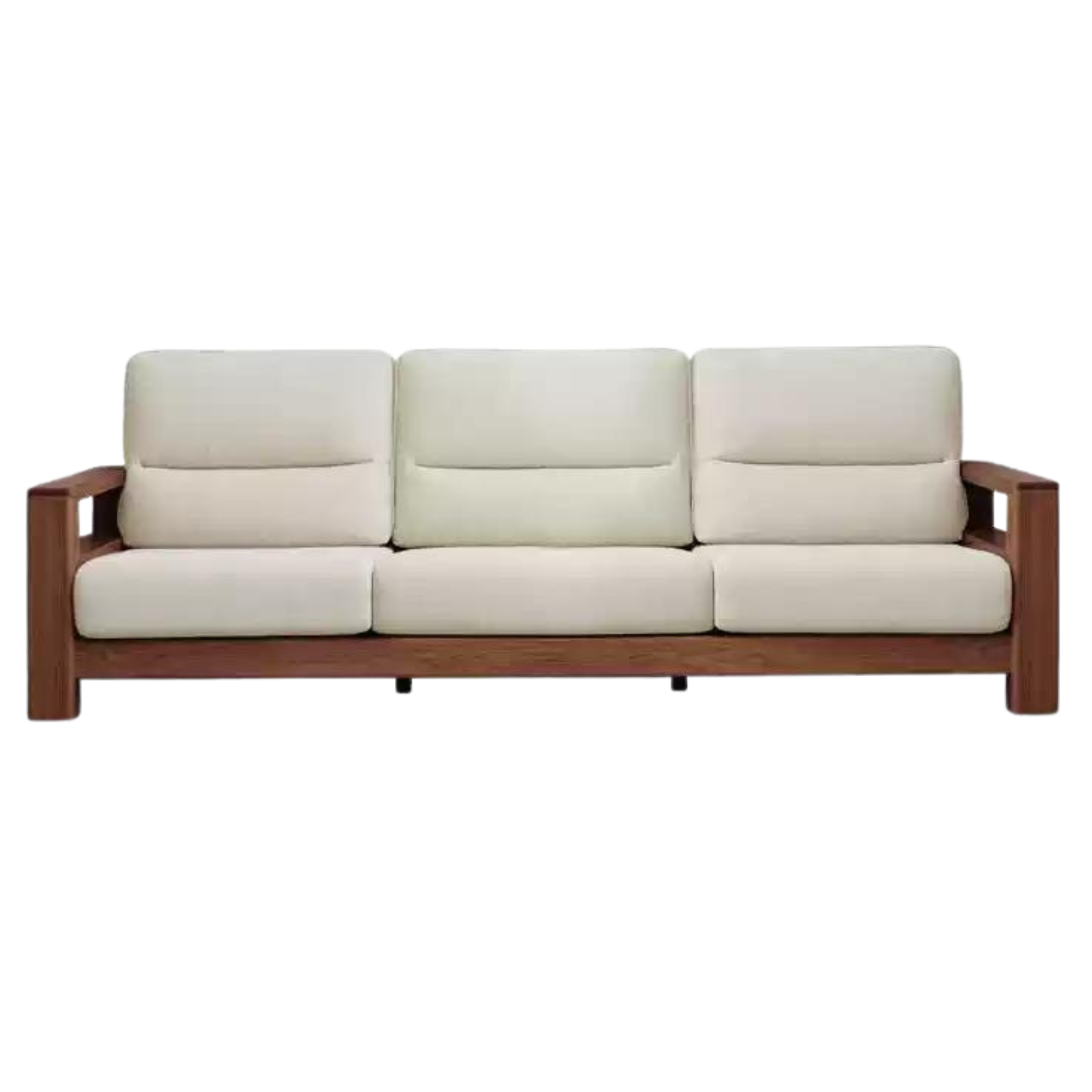 Ash Solid Wood Walnut color Corner Sofa