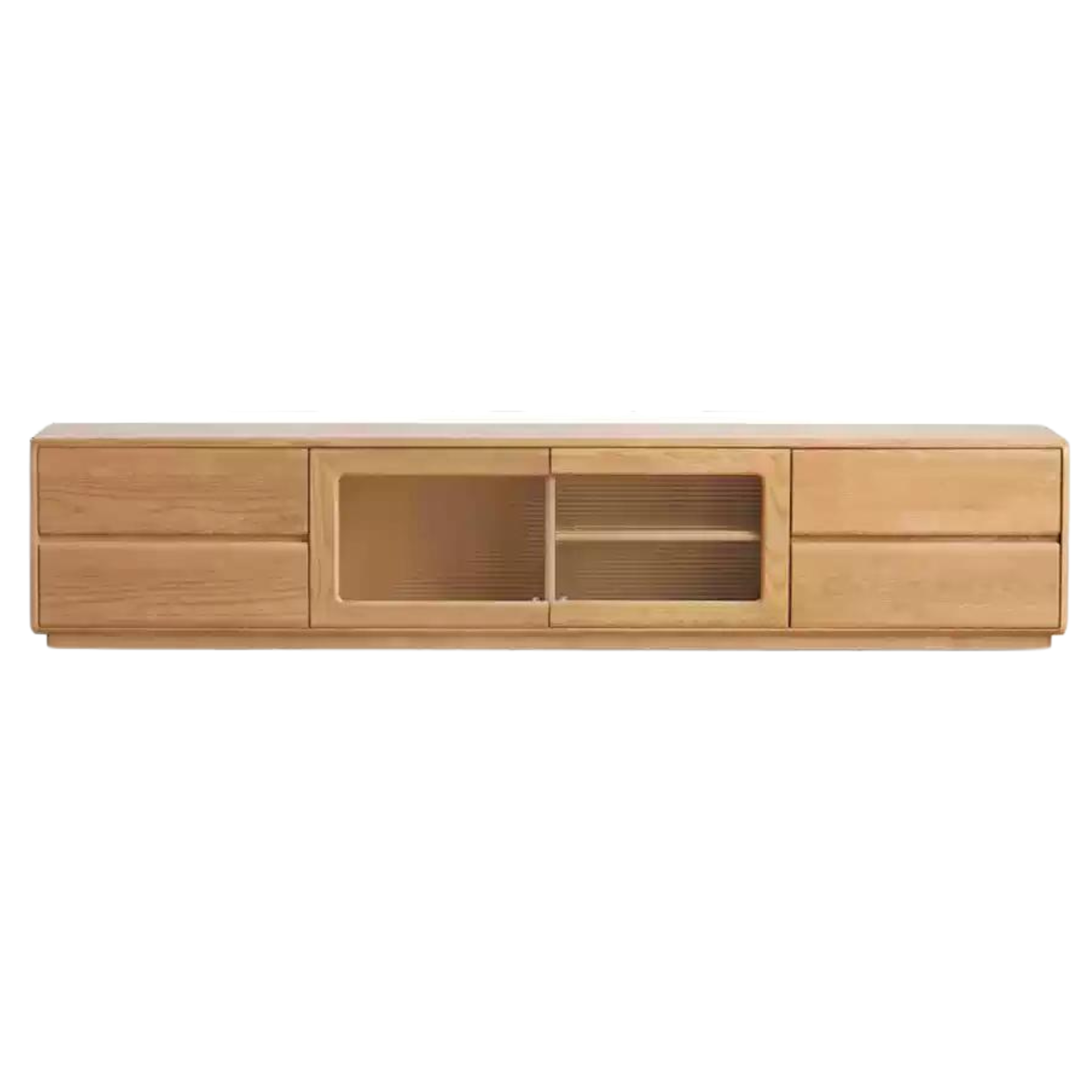 Ash solid wood high floor storage TV cabinet,