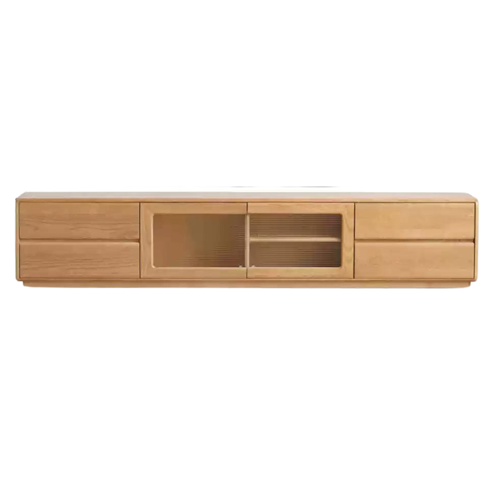 Ash solid wood high floor storage TV cabinet,