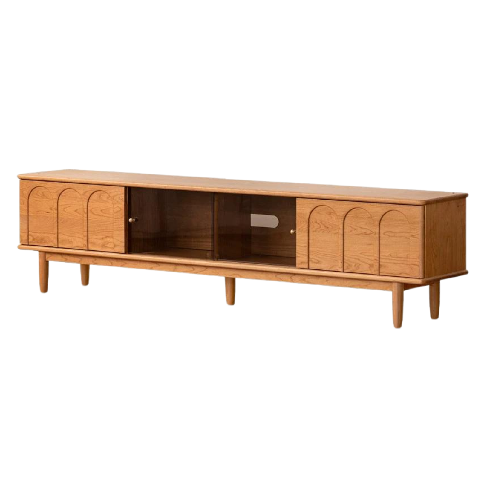 Cherry Solid Wood French Retro Style TV Cabinet,