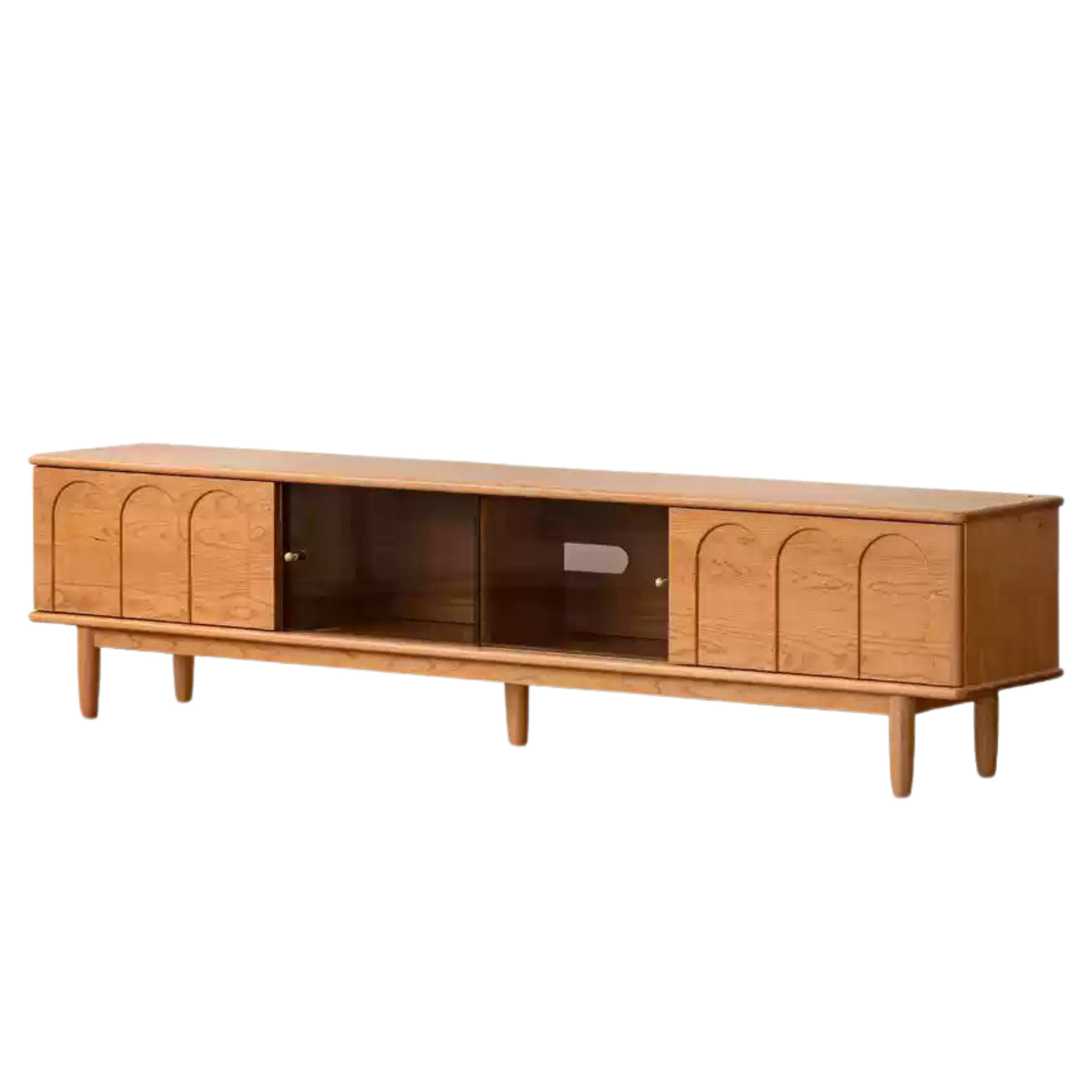 Cherry Solid Wood French Retro Style TV Cabinet,