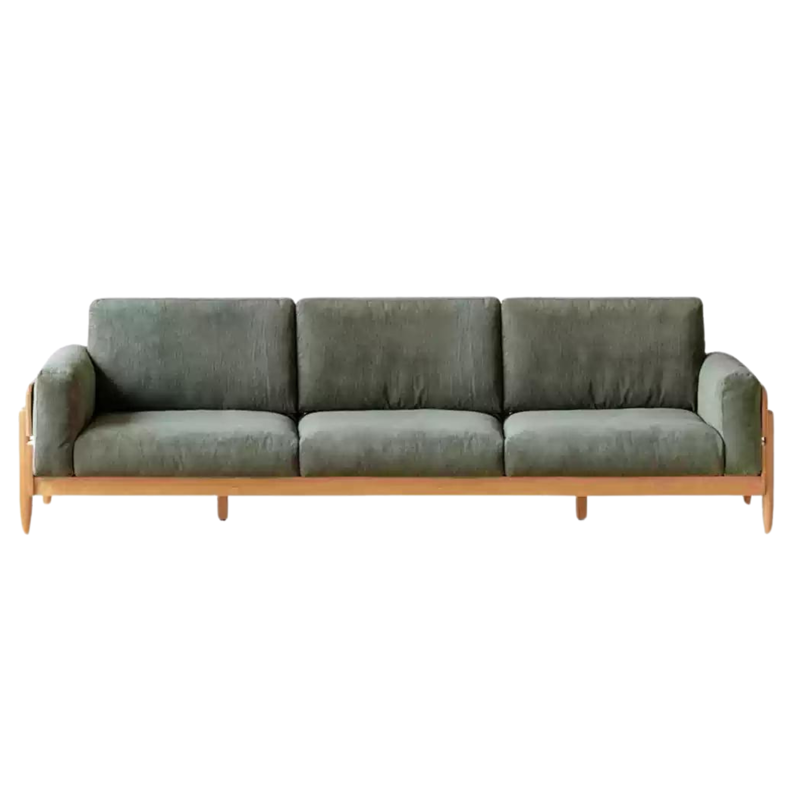 Oak solid wood sofa modern high back