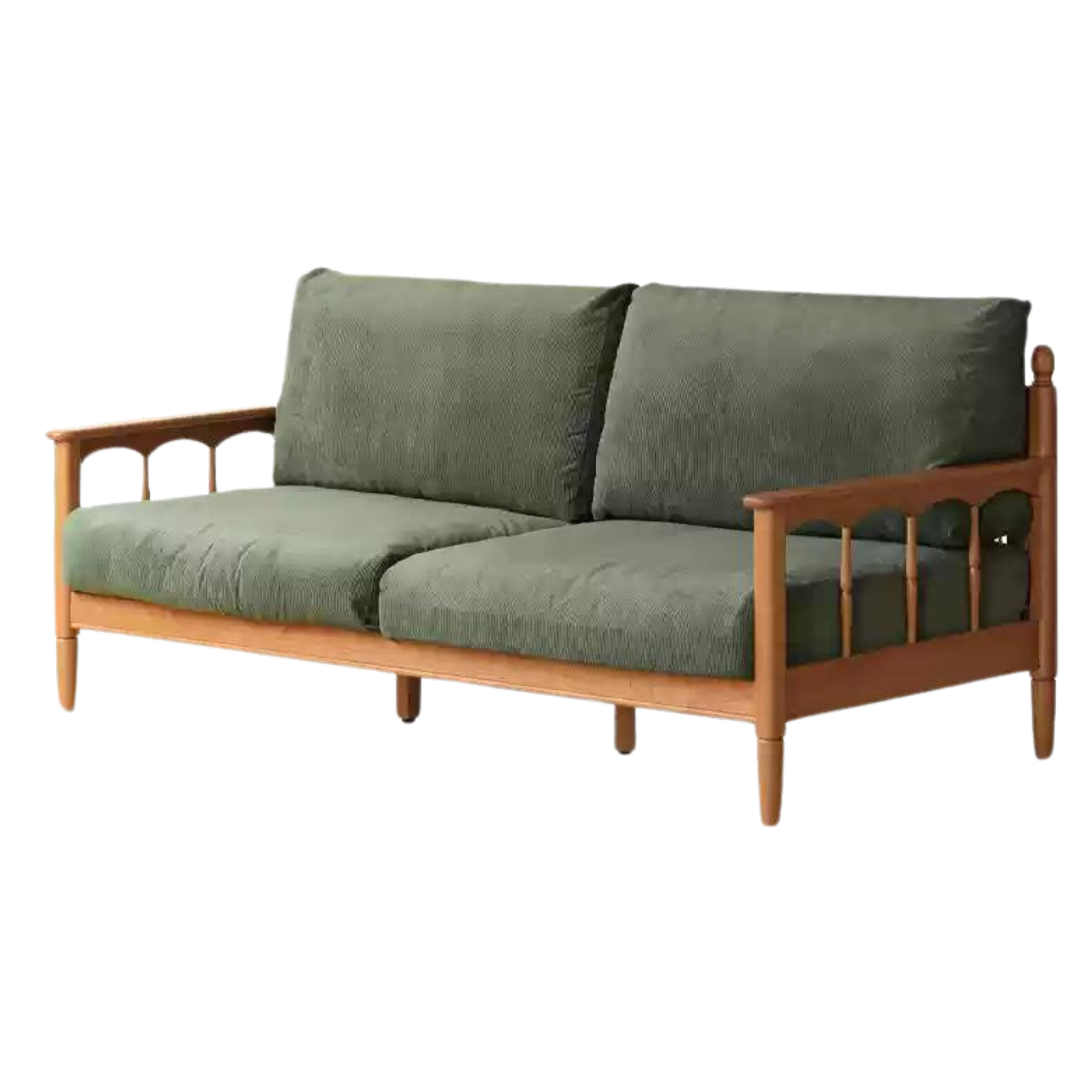 Cherry wood down sofa Retro light French