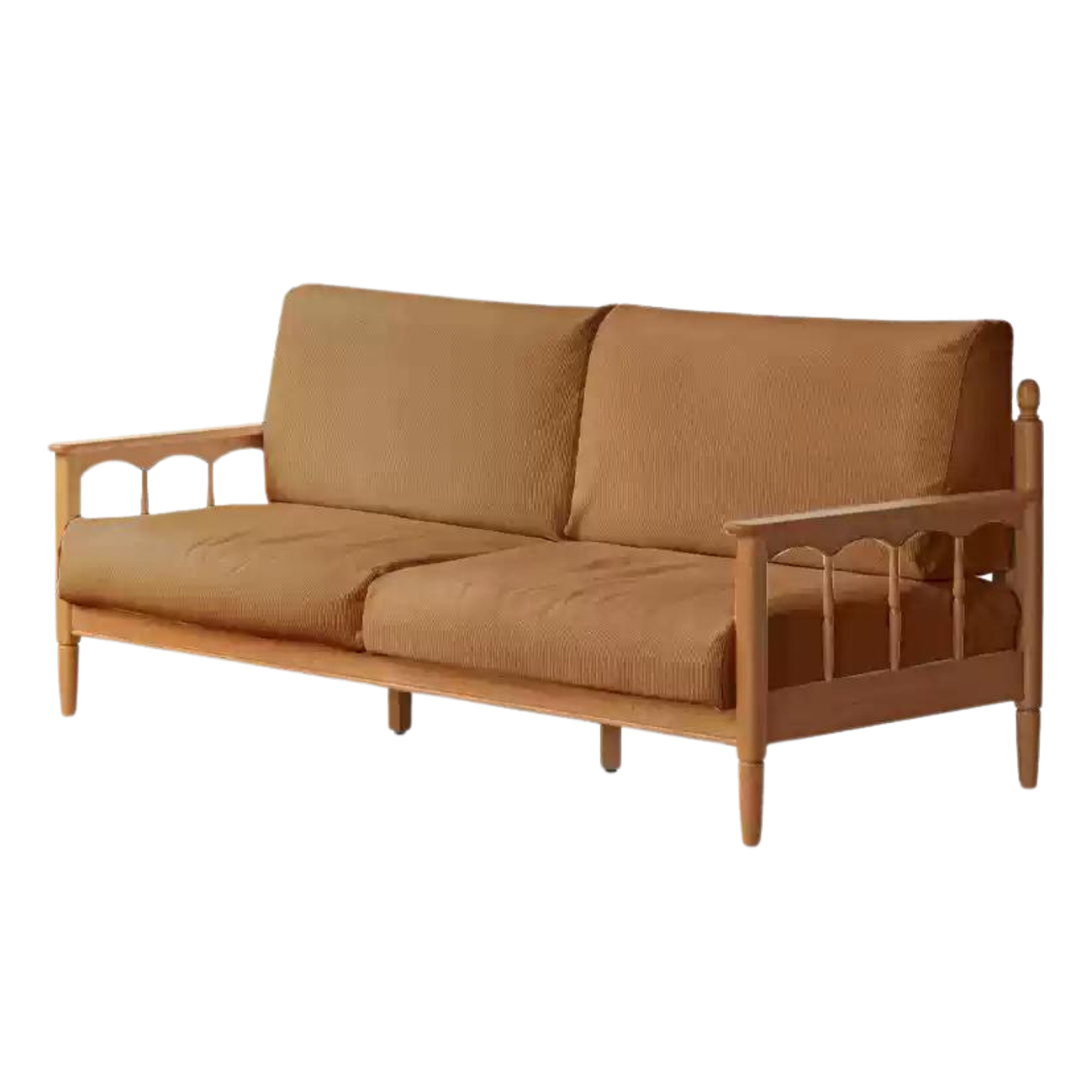 Cherry wood down sofa Retro light French