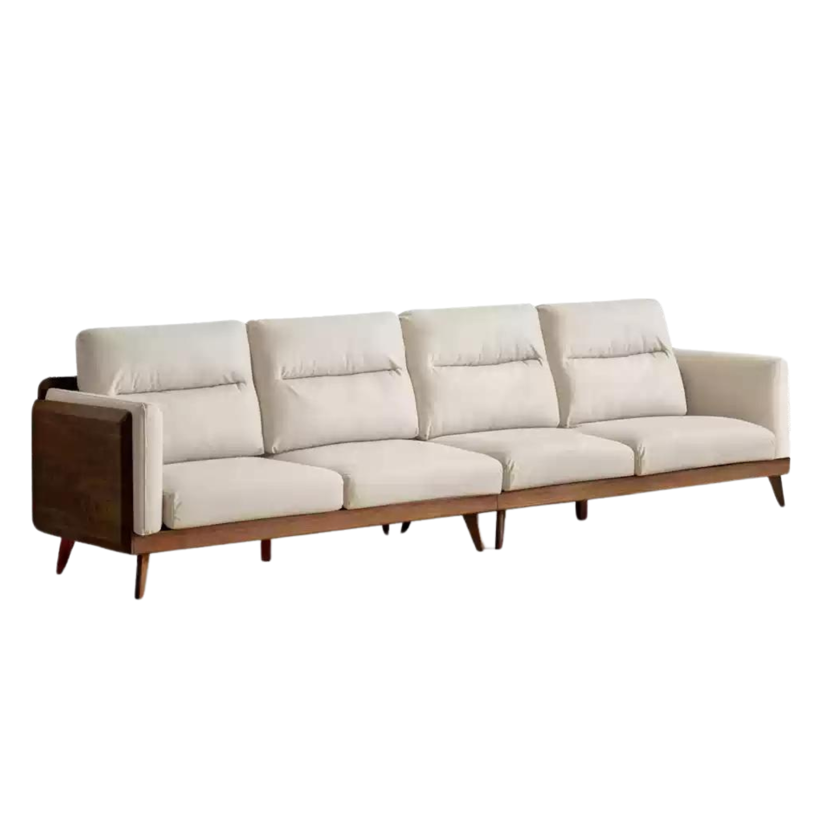 Black Walnut Solid Wood Sofa,Technology Cloth, fabric