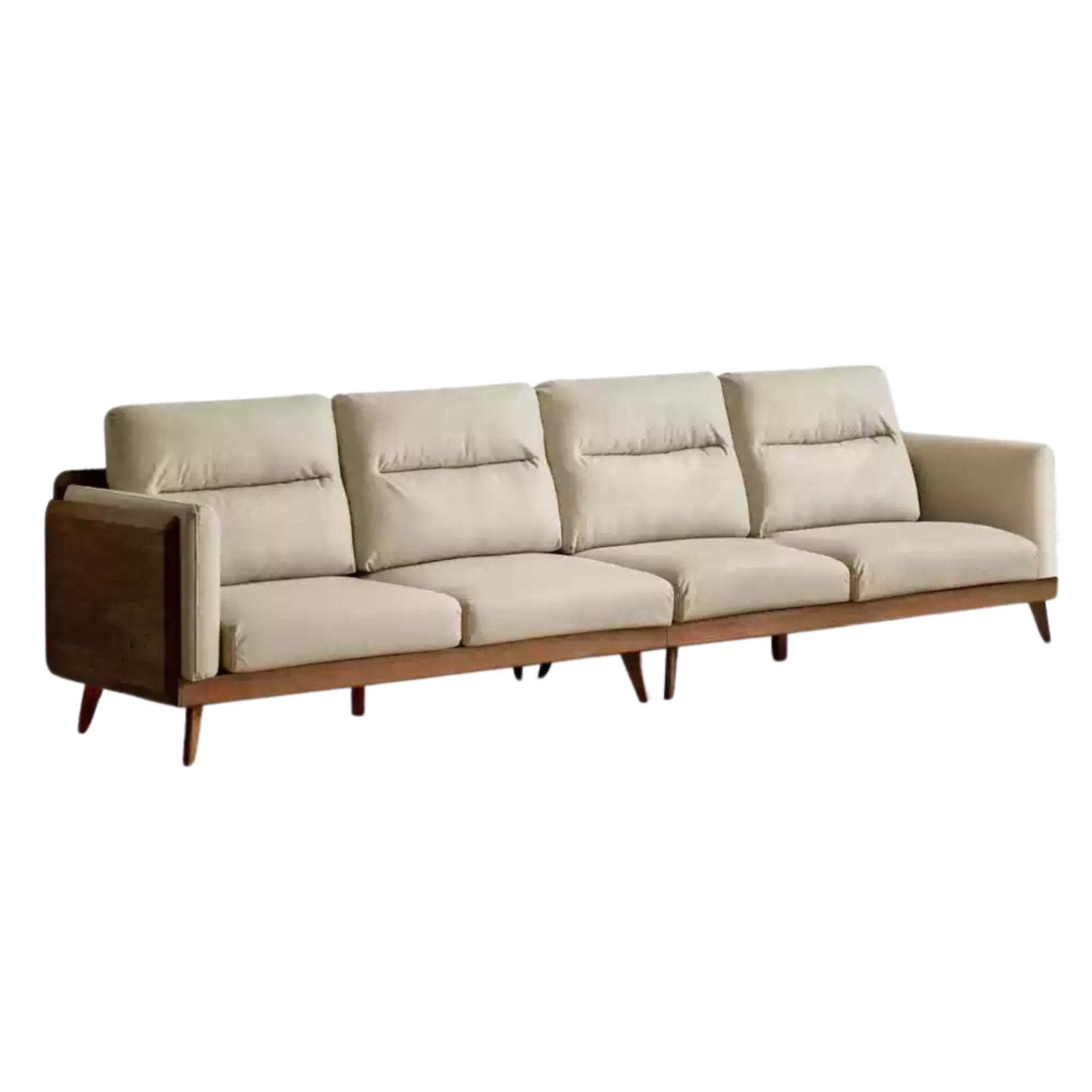 Black Walnut Solid Wood Sofa,Technology Cloth, fabric