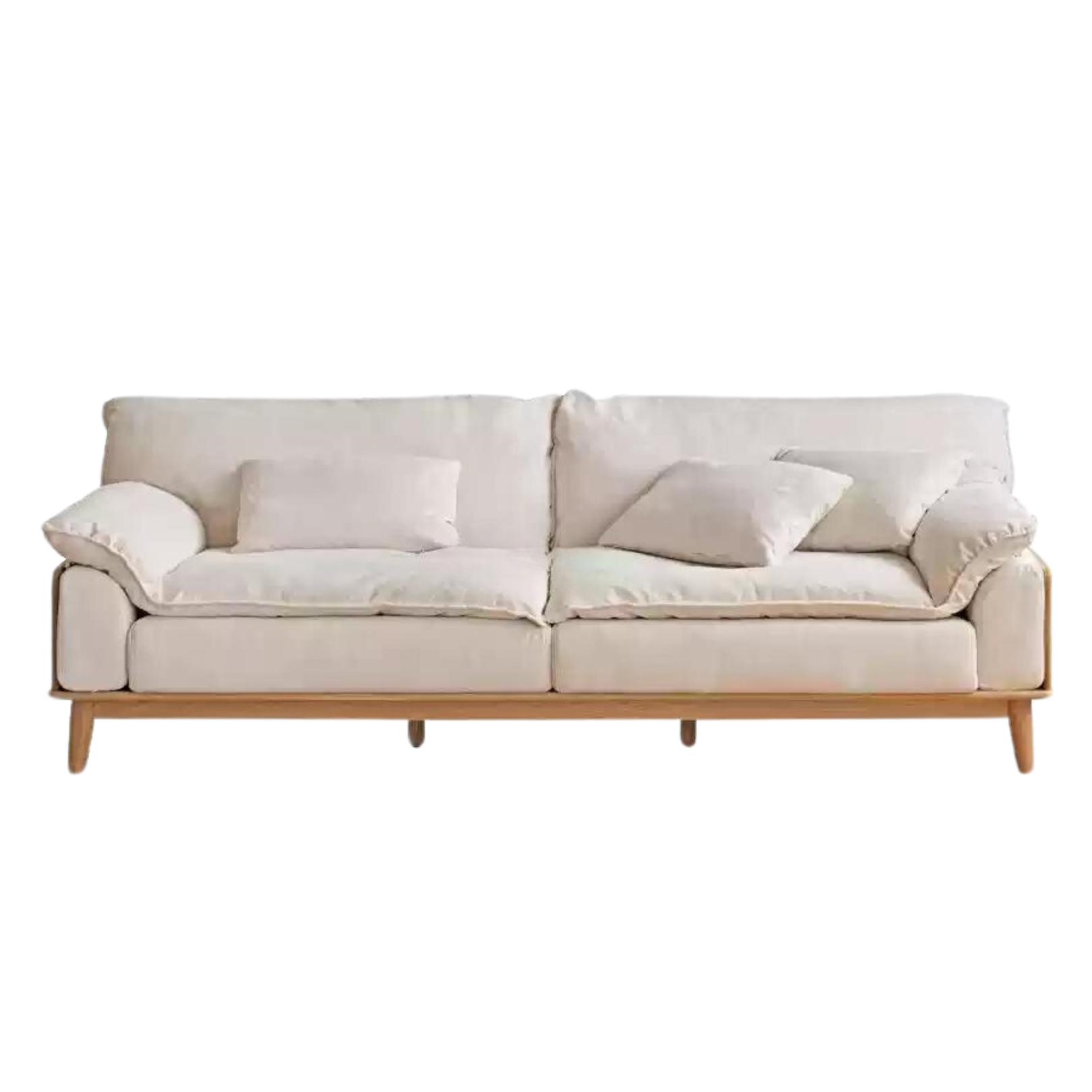 Oak solid wood deep sofa