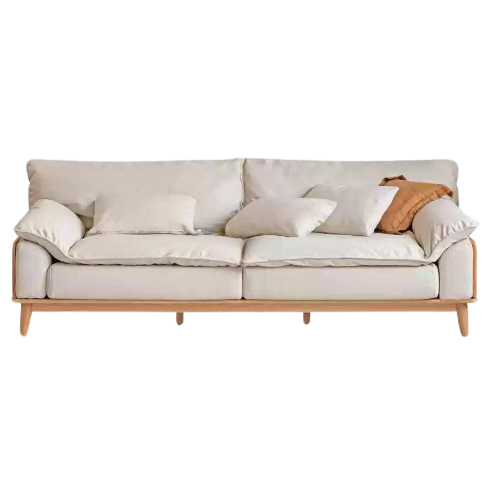 Oak solid wood deep sofa