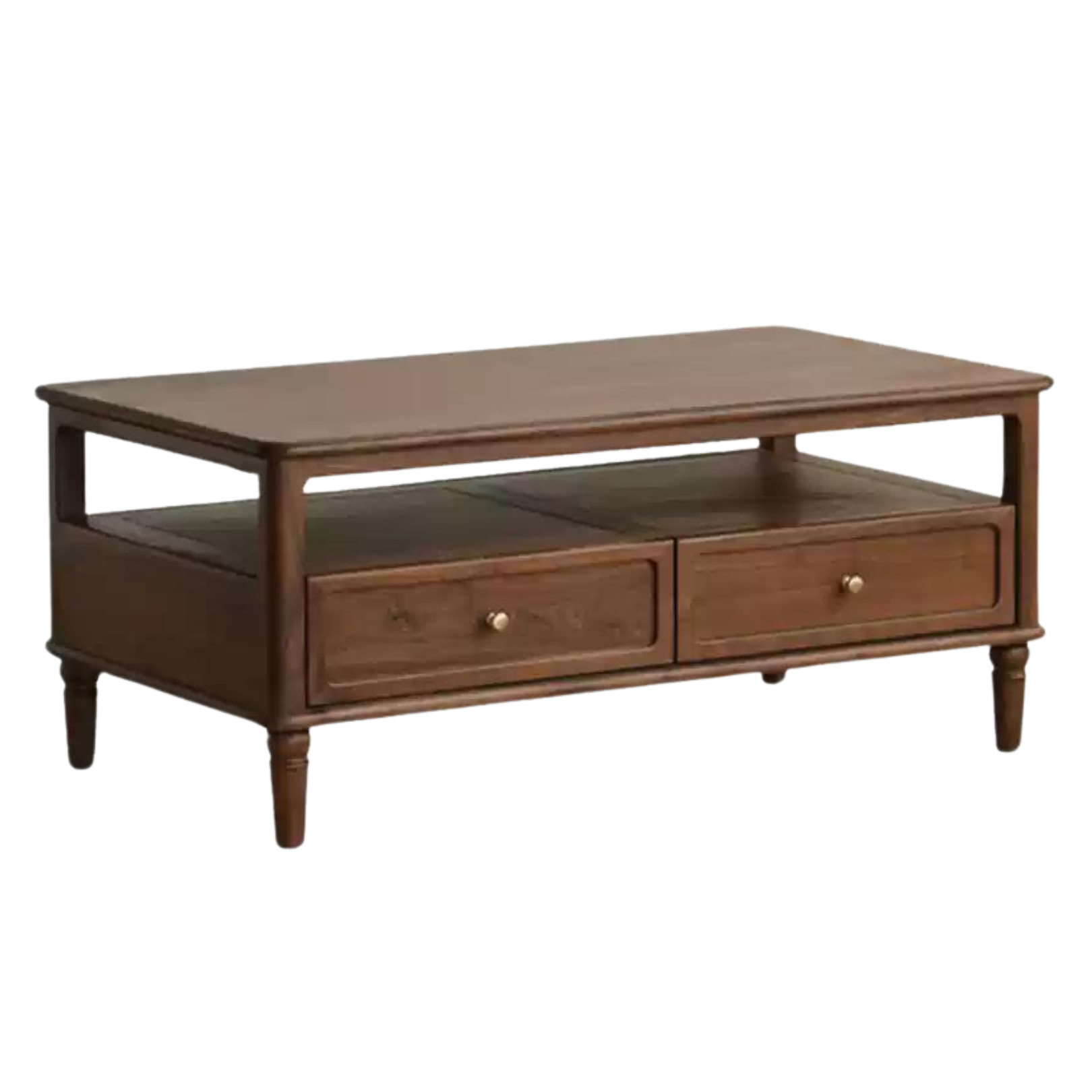 Black Walnut Solid Wood American Retro Coffee Table,