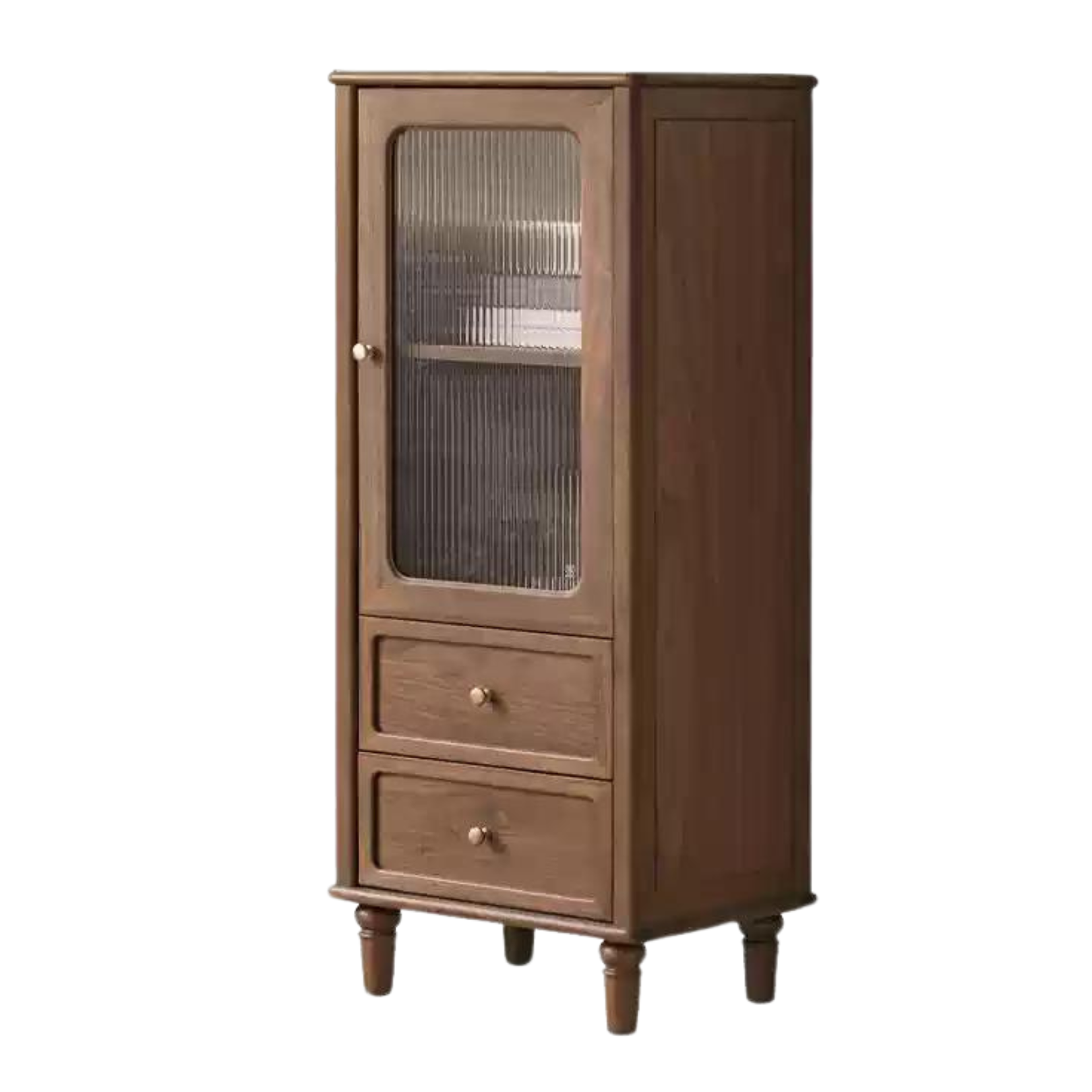 Black Walnut Solid Wood American Retro Locker Side Cabinet,