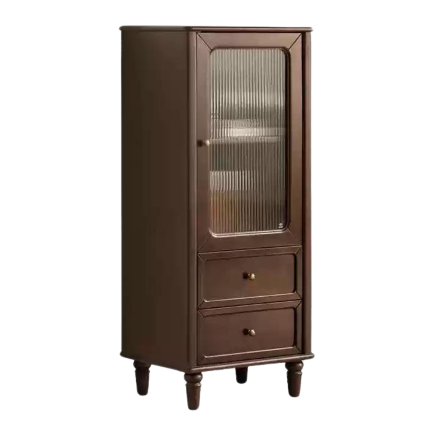 Poplar Solid Wood American Retro Side Cabinet,