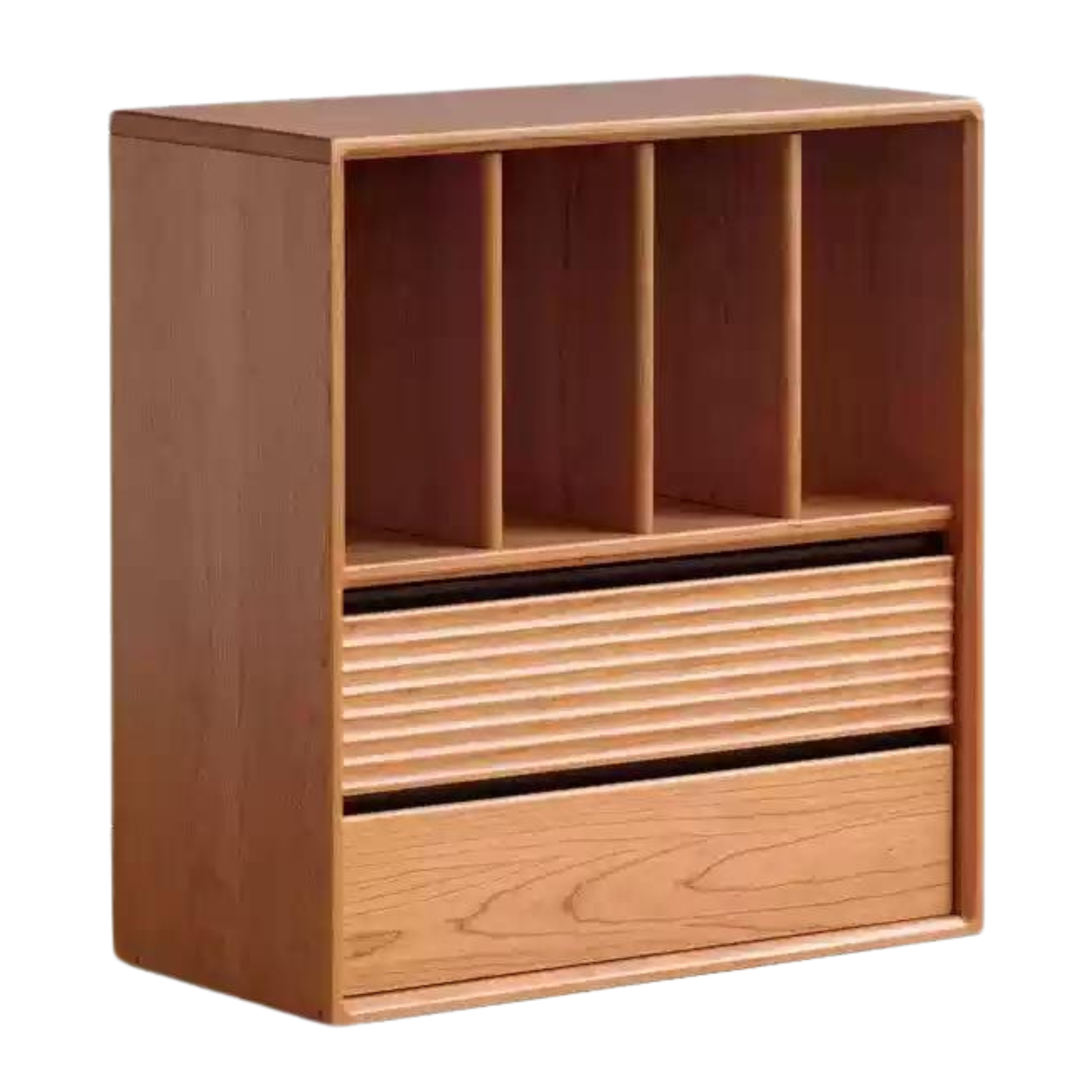 Cherry solid wood module combination bookcase,