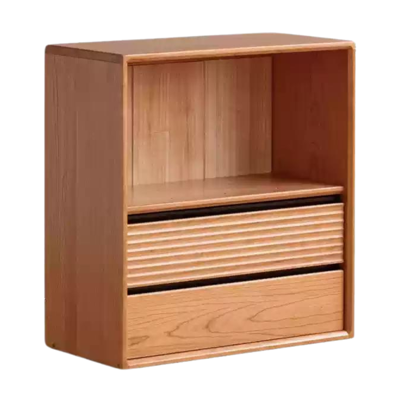 Cherry solid wood module combination bookcase,