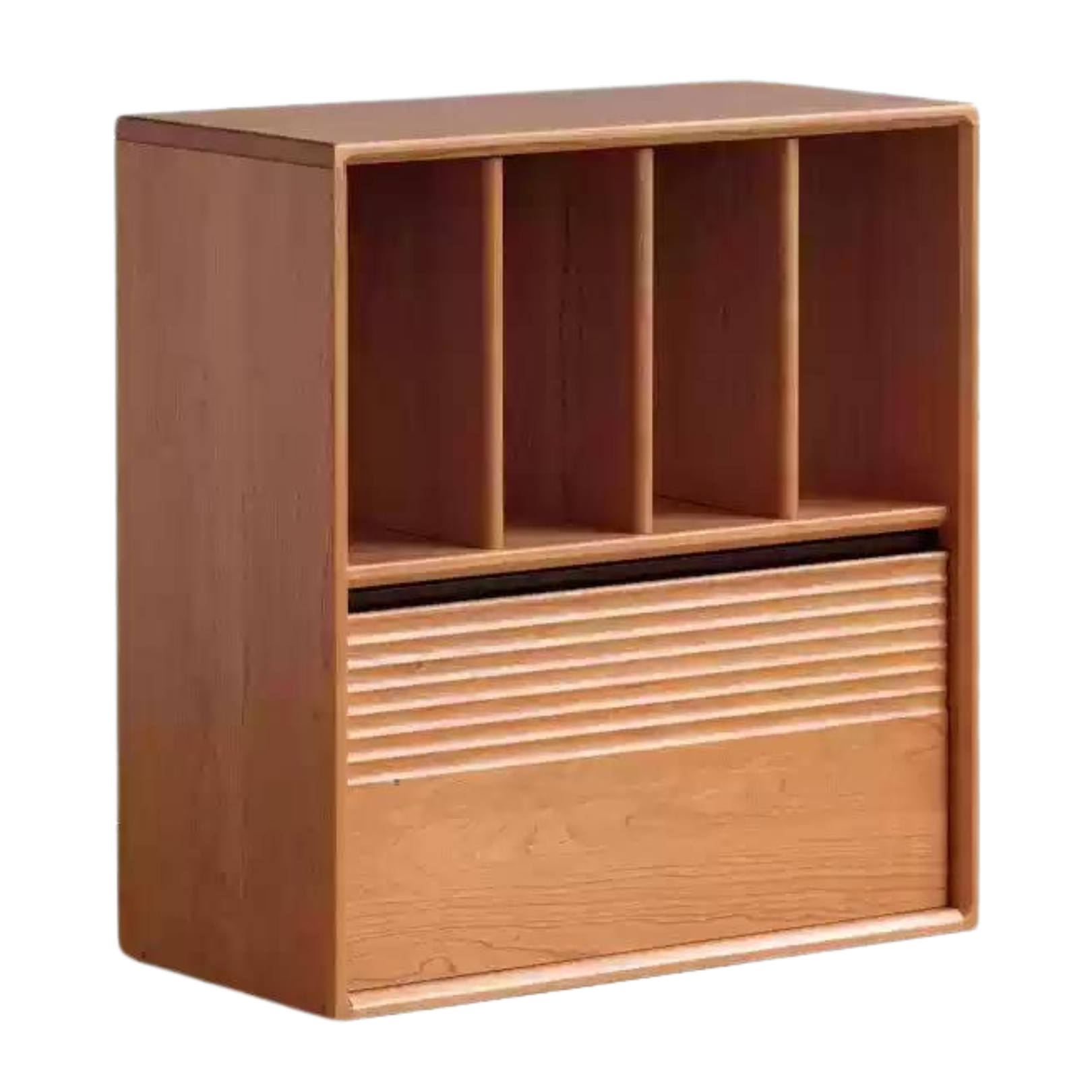 Cherry solid wood module combination bookcase,