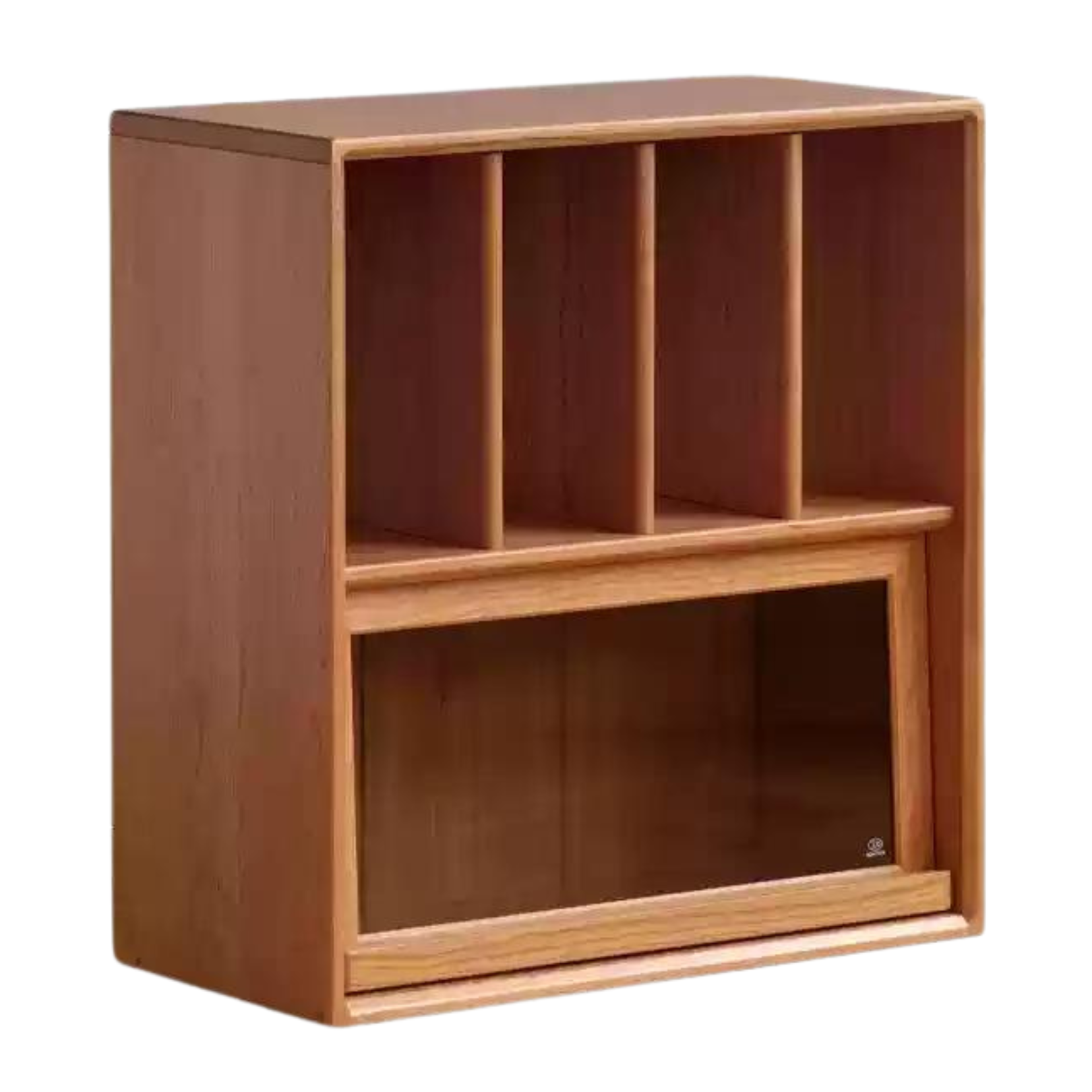 Cherry solid wood module combination bookcase,