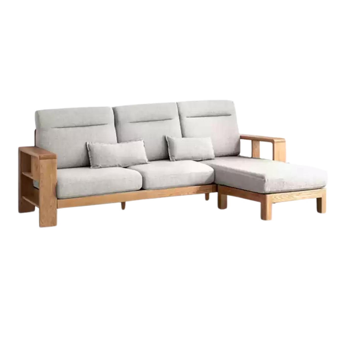 Oak solid wood Sectional Sofa::