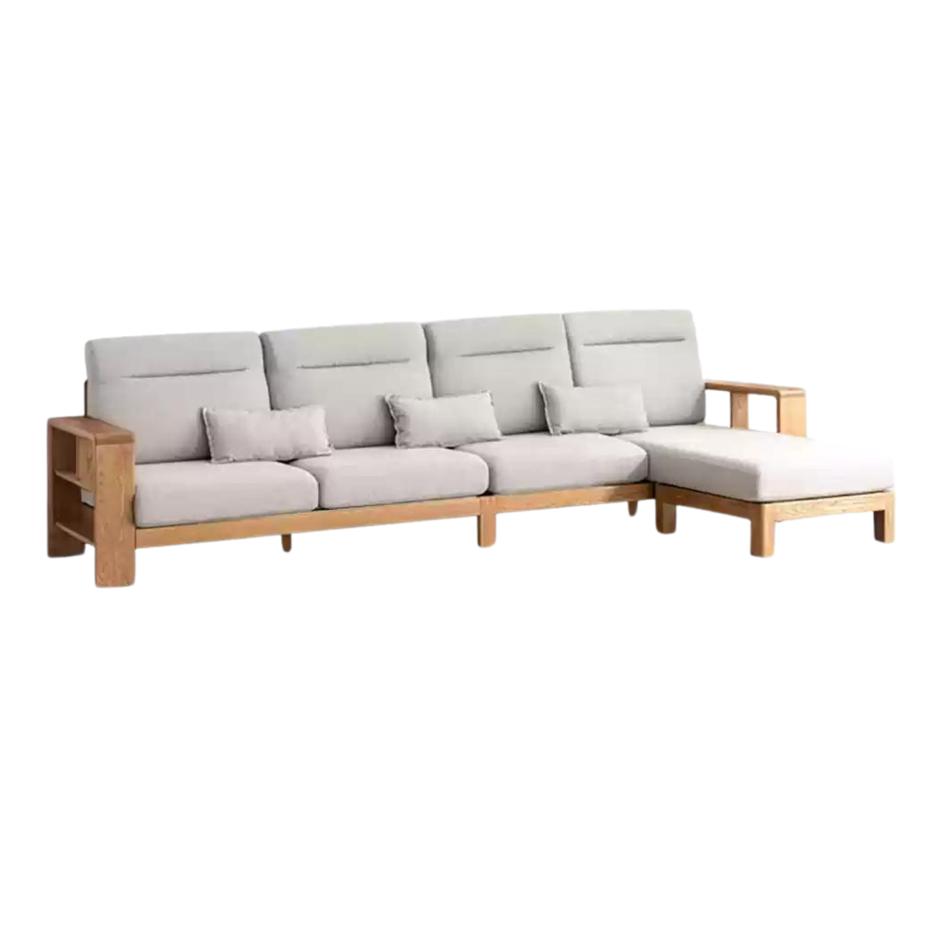 Oak solid wood Sectional Sofa::