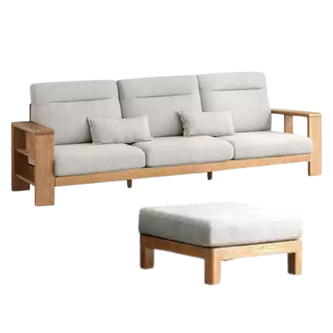 Oak solid wood Sectional Sofa::