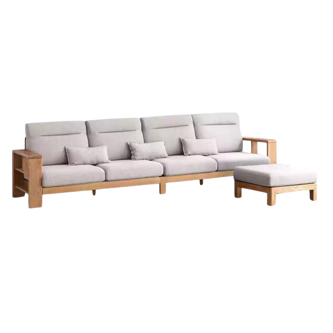 Oak solid wood Sectional Sofa::