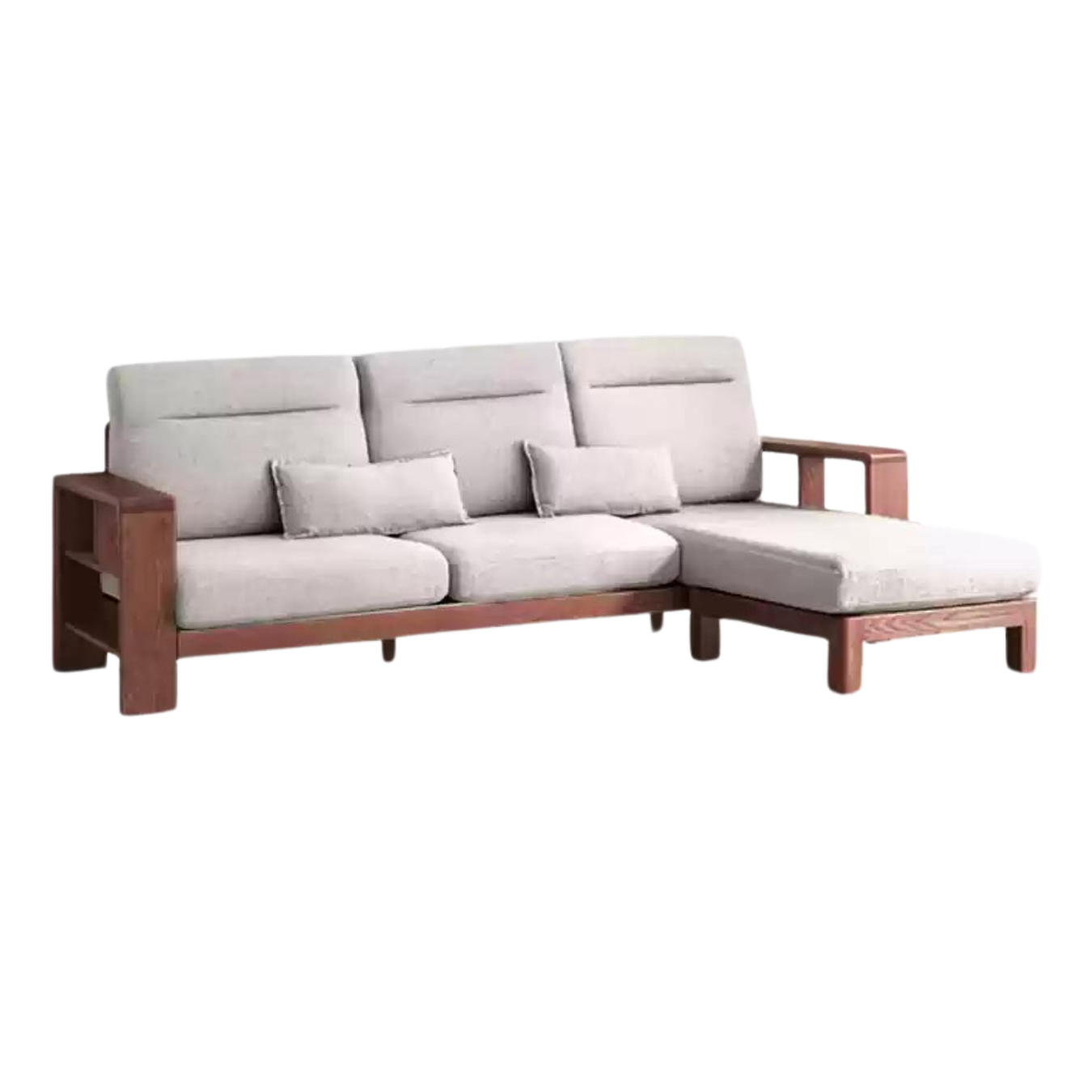 Oak solid wood Sectional Sofa::