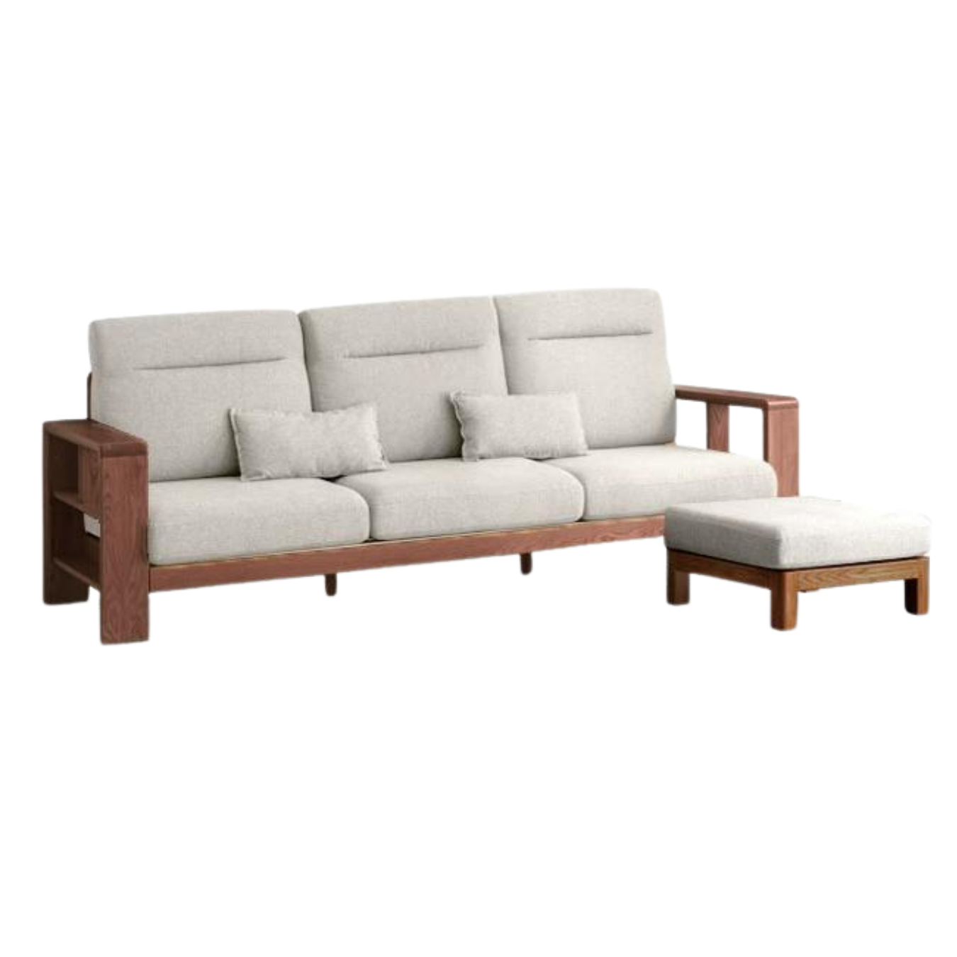 Oak solid wood Sectional Sofa::