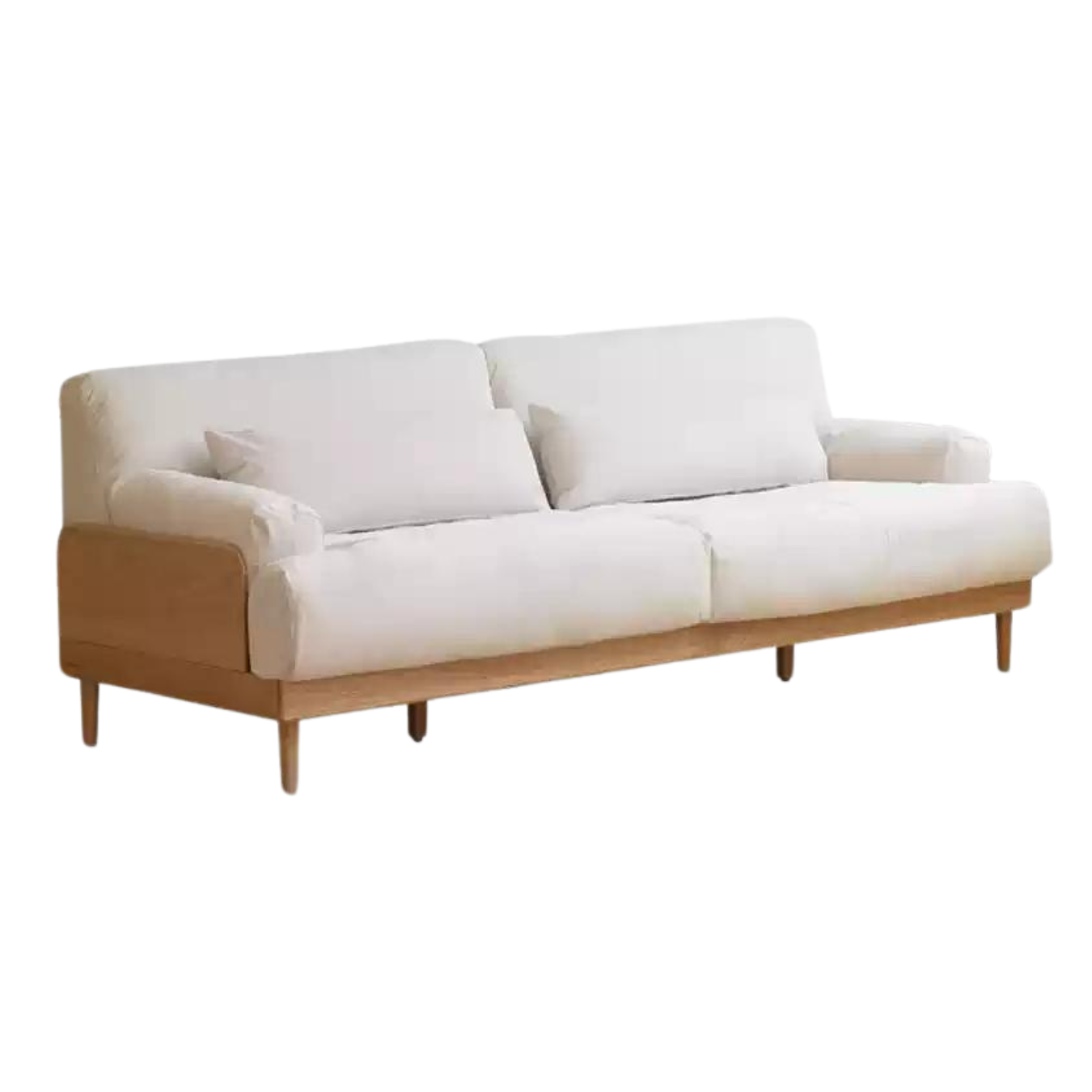 Oak solid wood down sofa