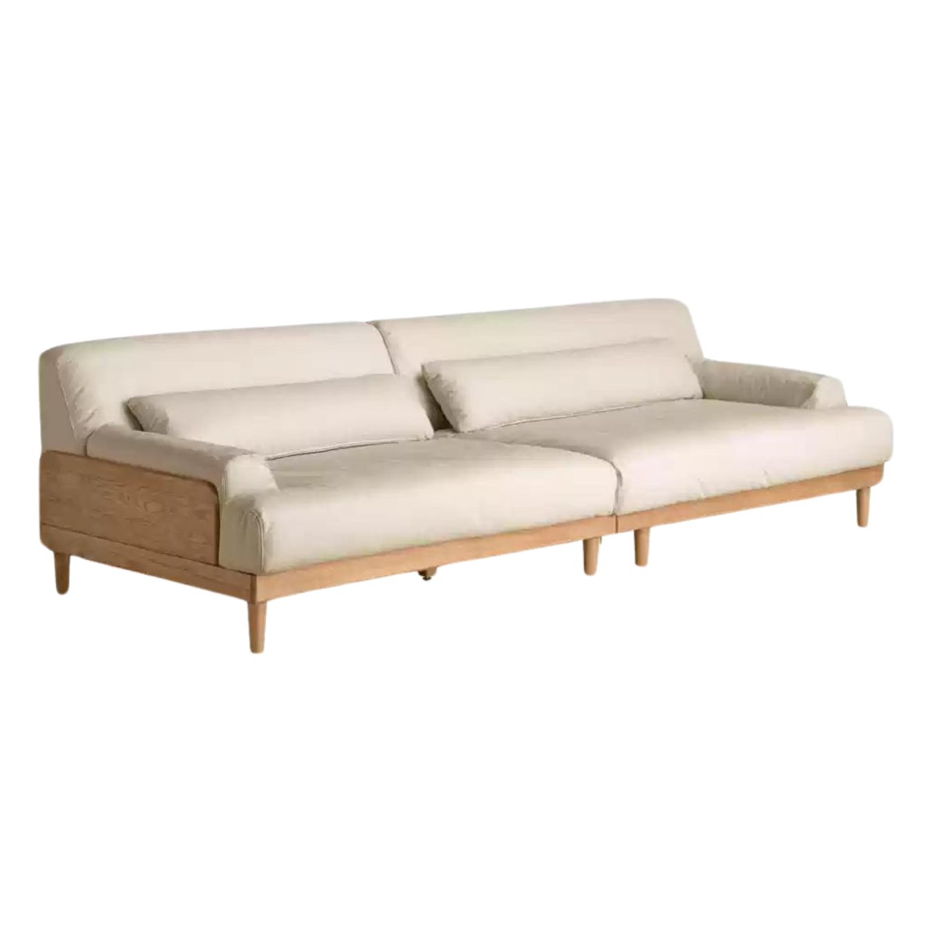 Oak solid wood down sofa