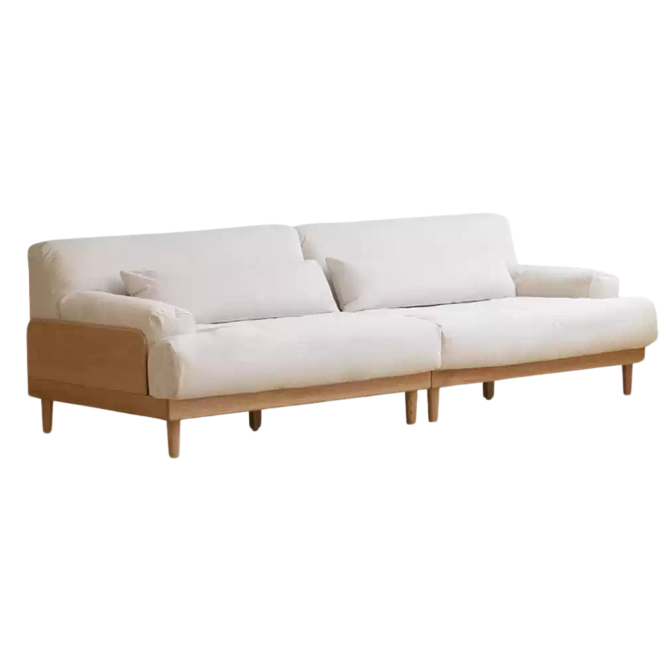 Oak solid wood down sofa