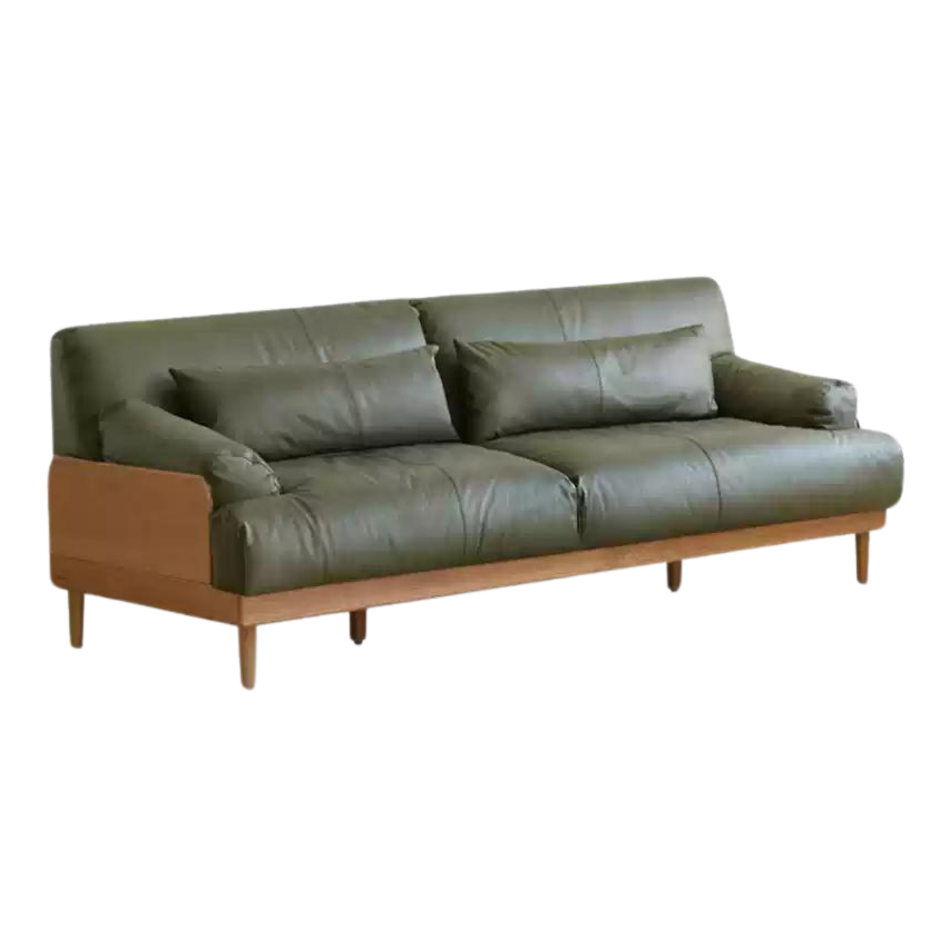 Oak solid wood down sofa<