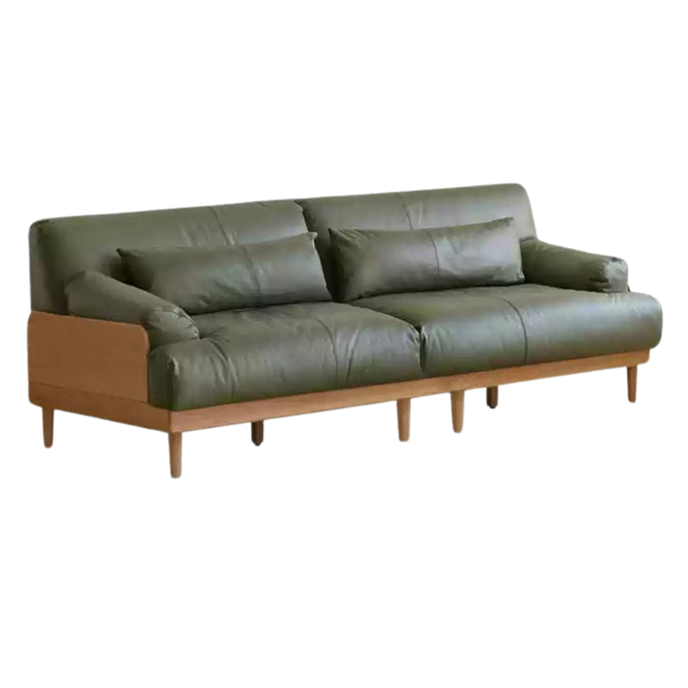 Oak solid wood down sofa<