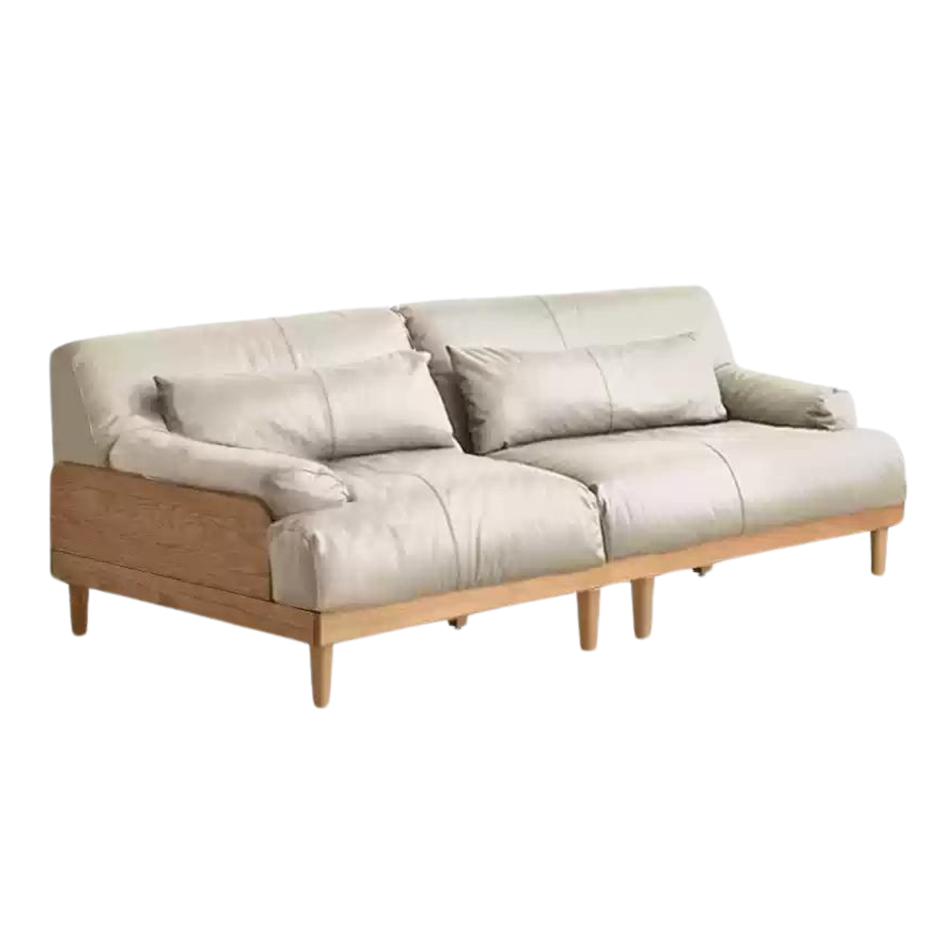 Oak solid wood down sofa<