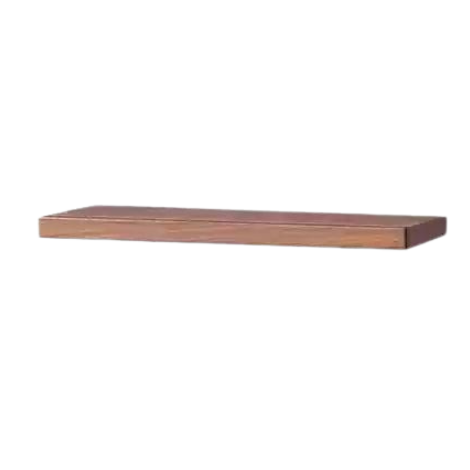 Oak, Black walnut Solid Wood Wall Shelf: