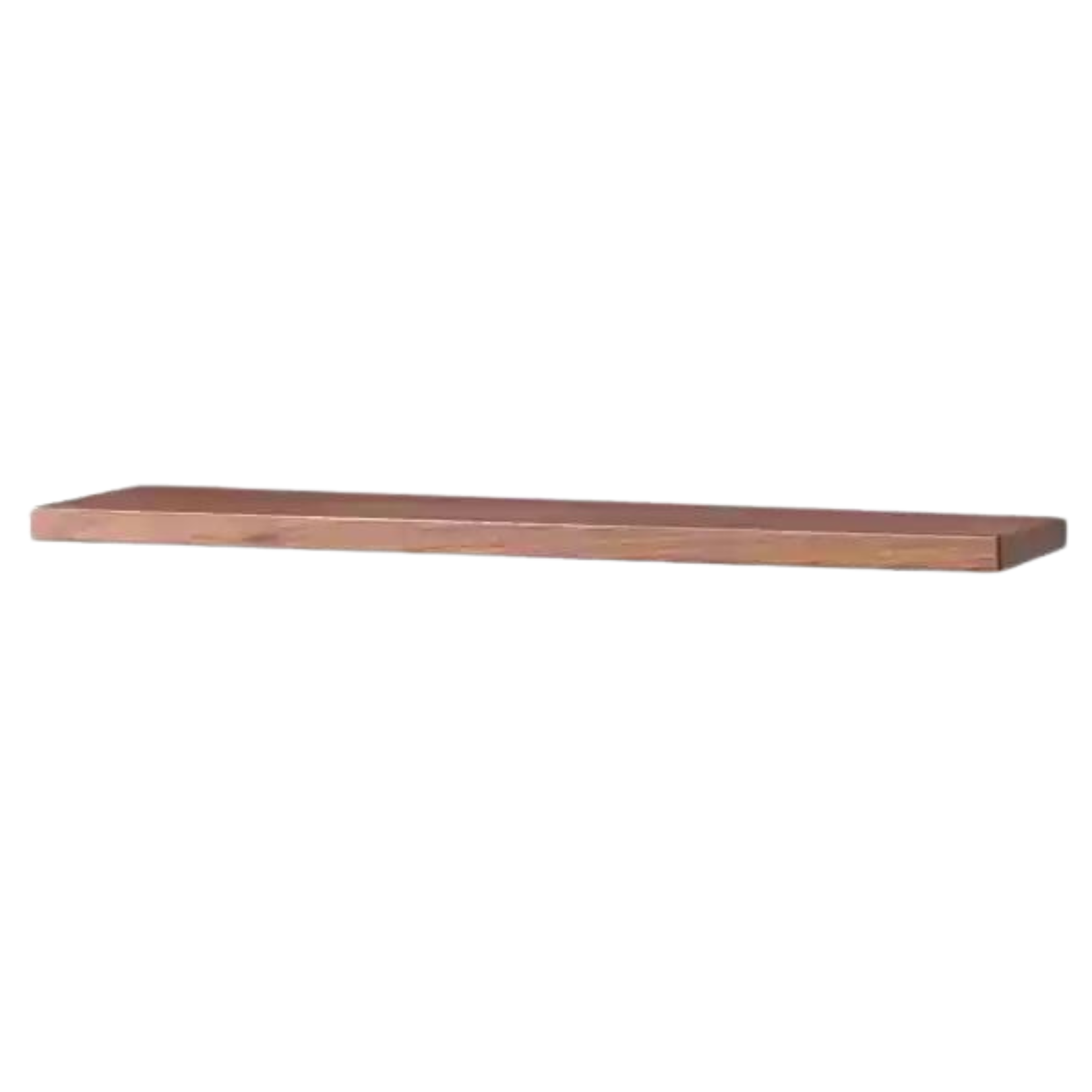 Oak, Black walnut Solid Wood Wall Shelf: