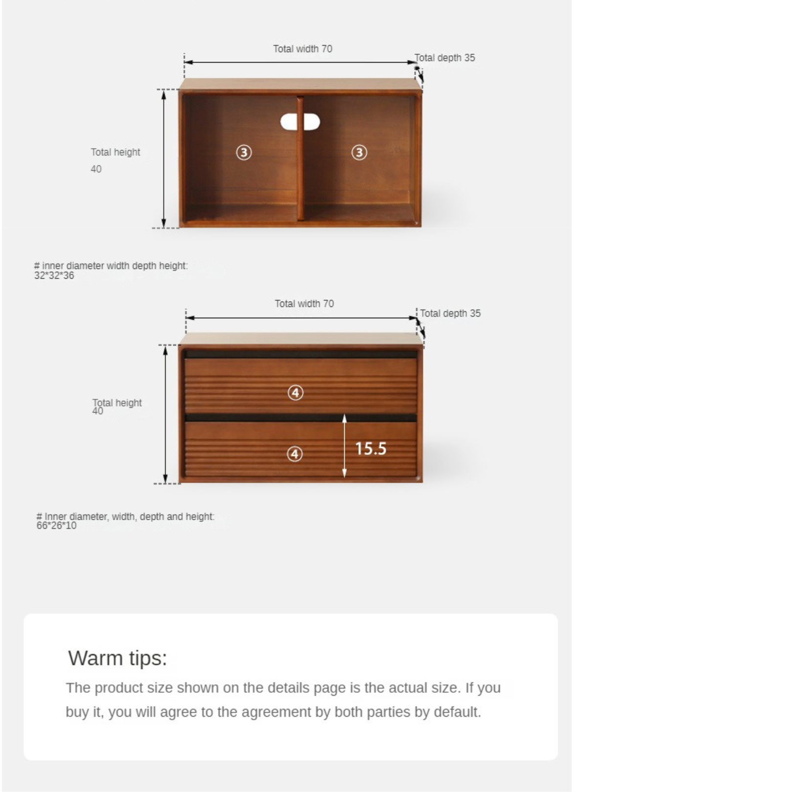 Poplar solid wood medieval floor TV cabinet