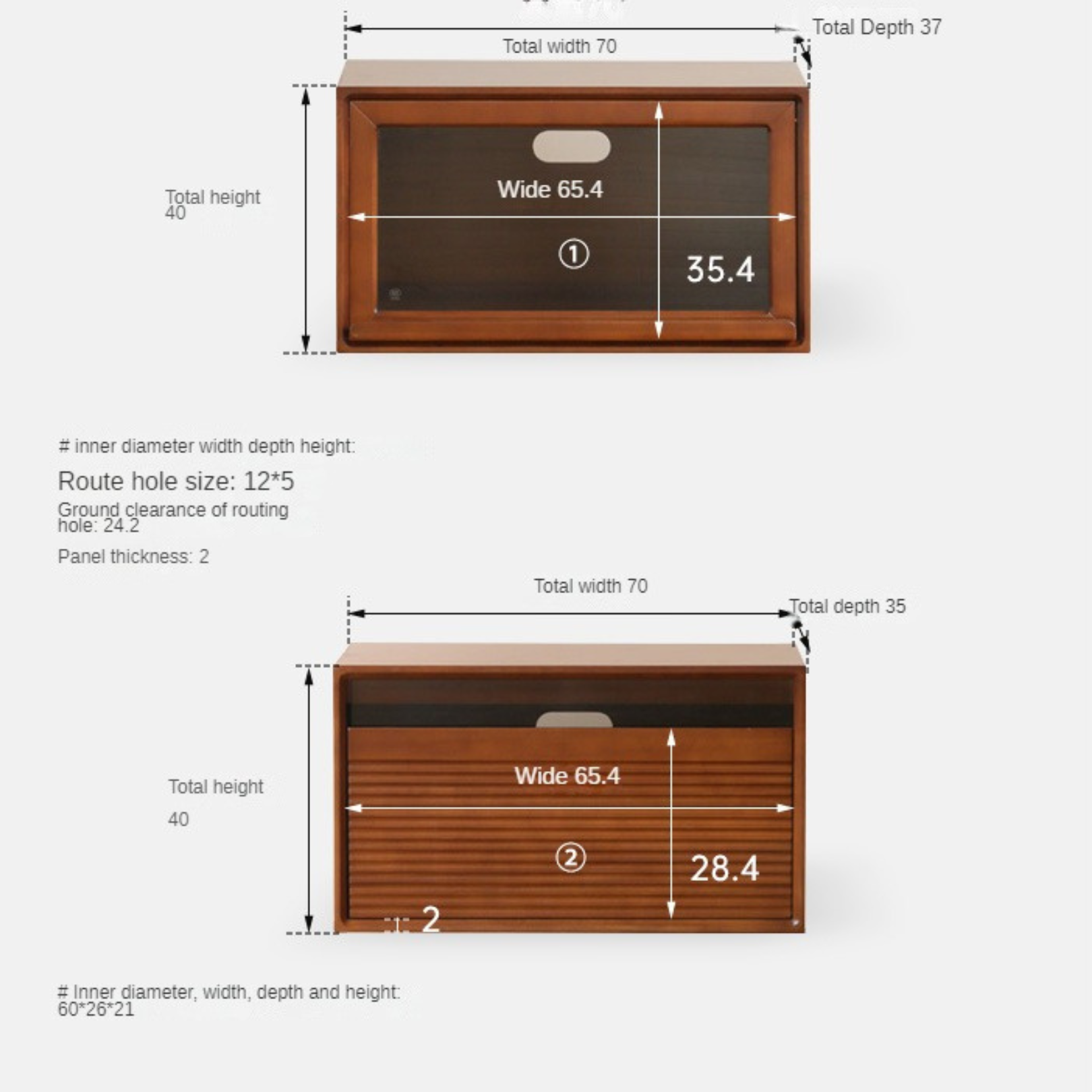 Poplar solid wood medieval floor TV cabinet