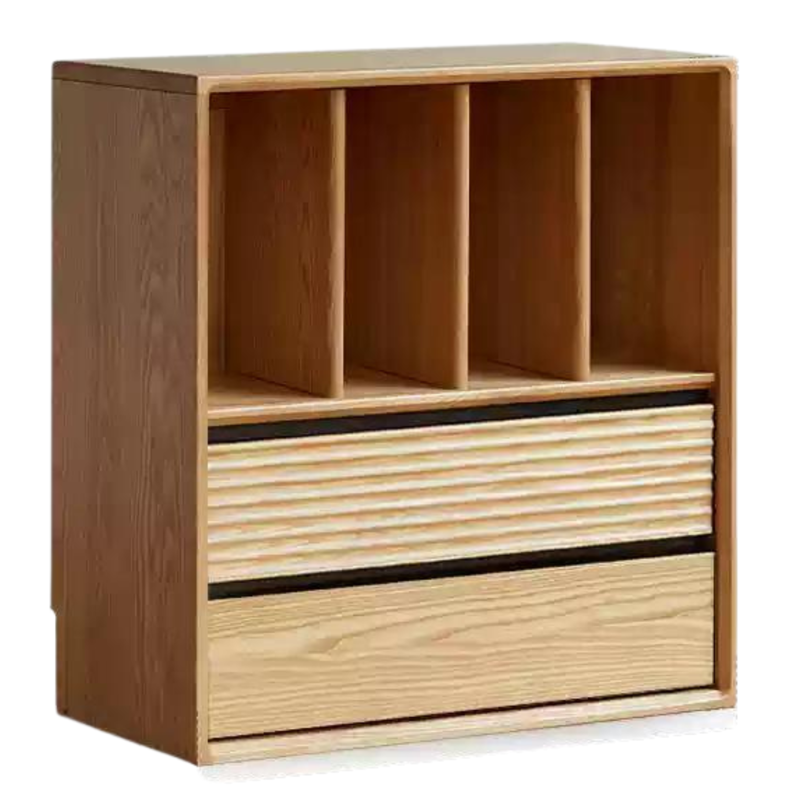 Ash solid wood combination module bookcase