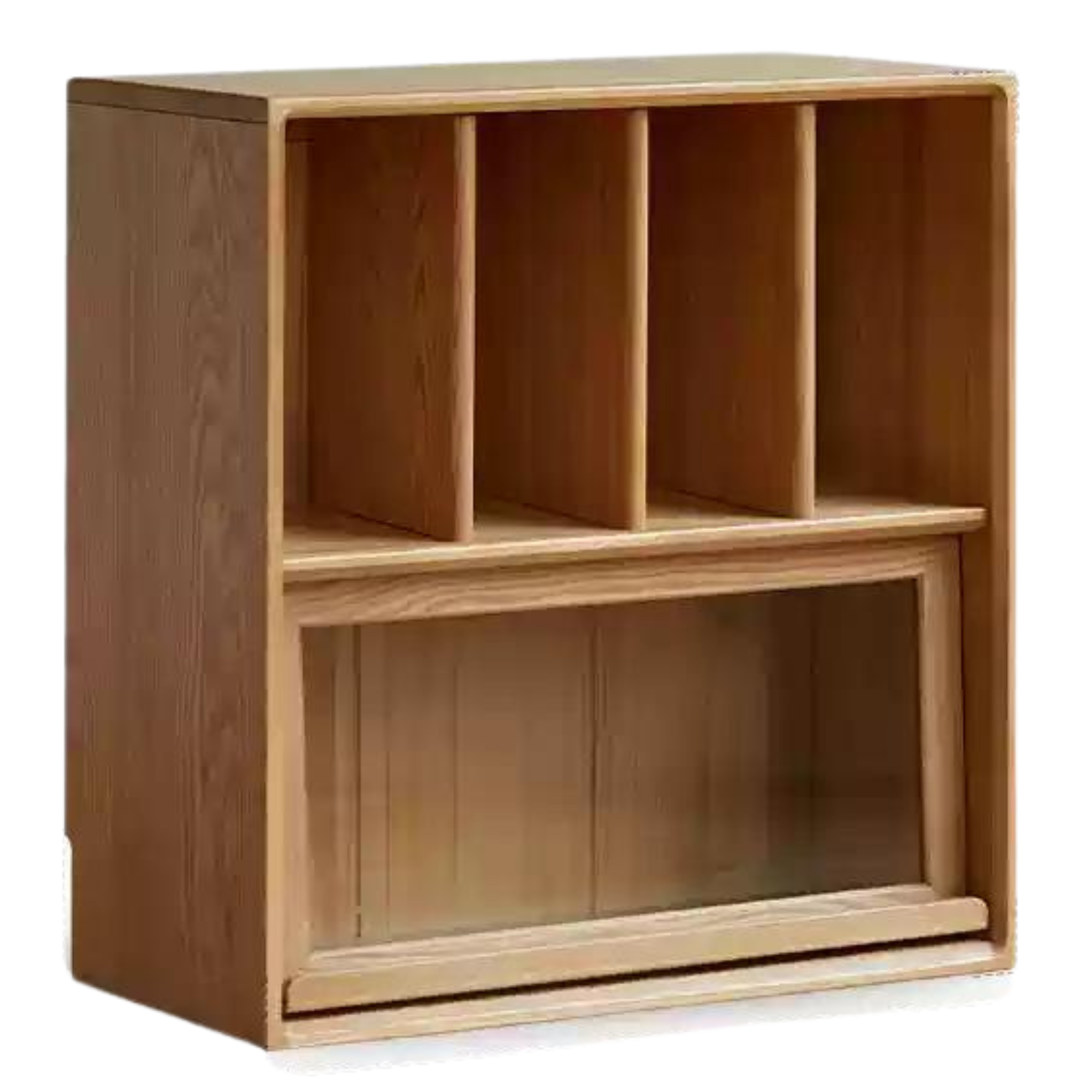 Ash solid wood combination module bookcase