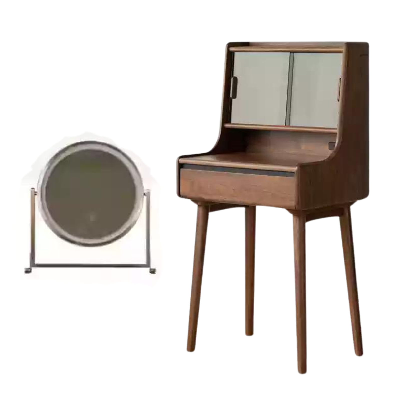 Black walnut solid wood Lighted dressing table