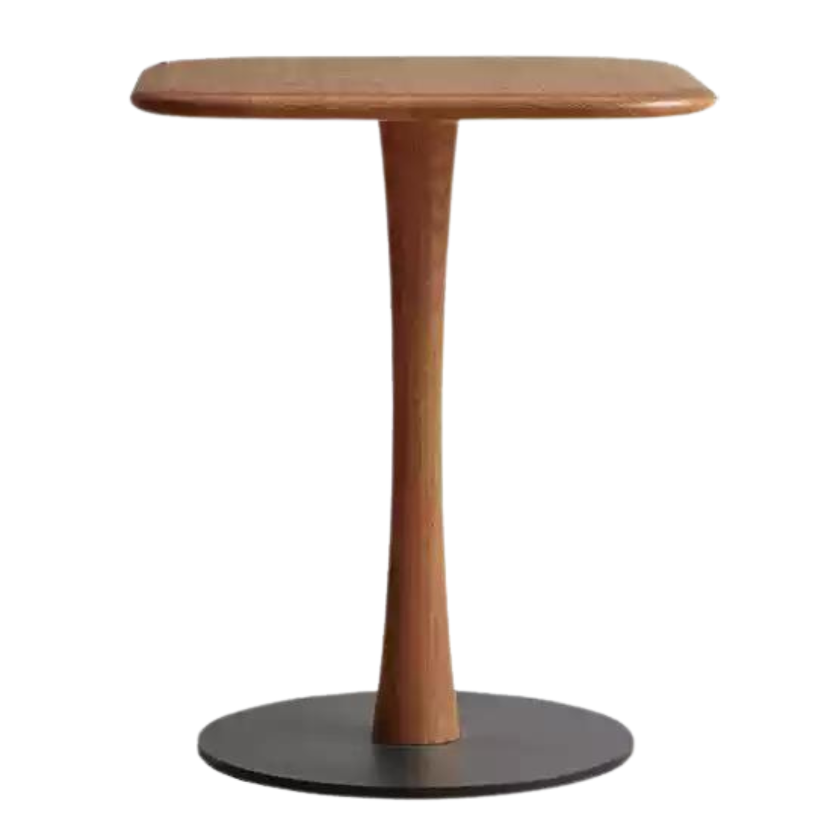 Oak, Black walnut Solid Wood Small Square Side Table