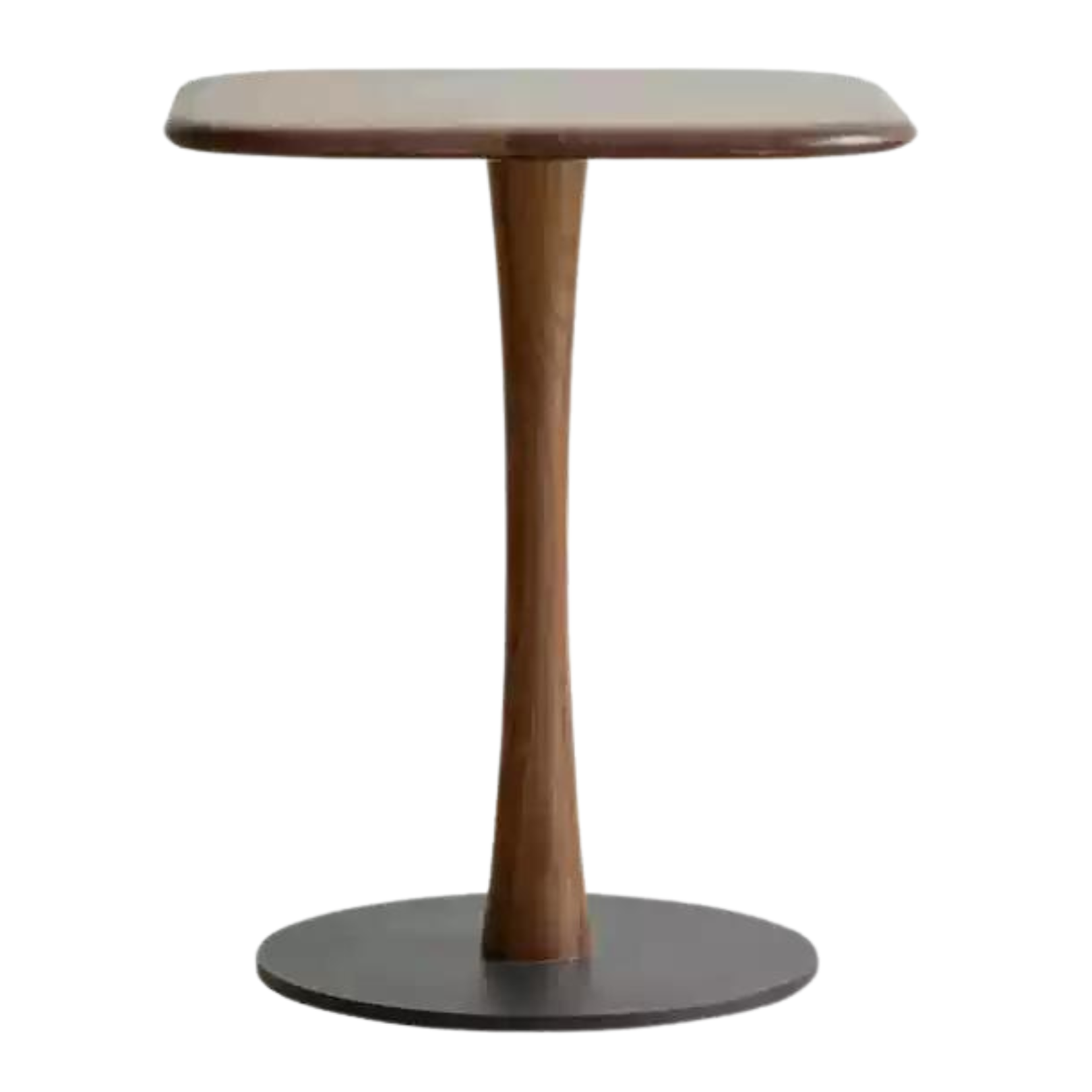 Oak, Black walnut Solid Wood Small Square Side Table