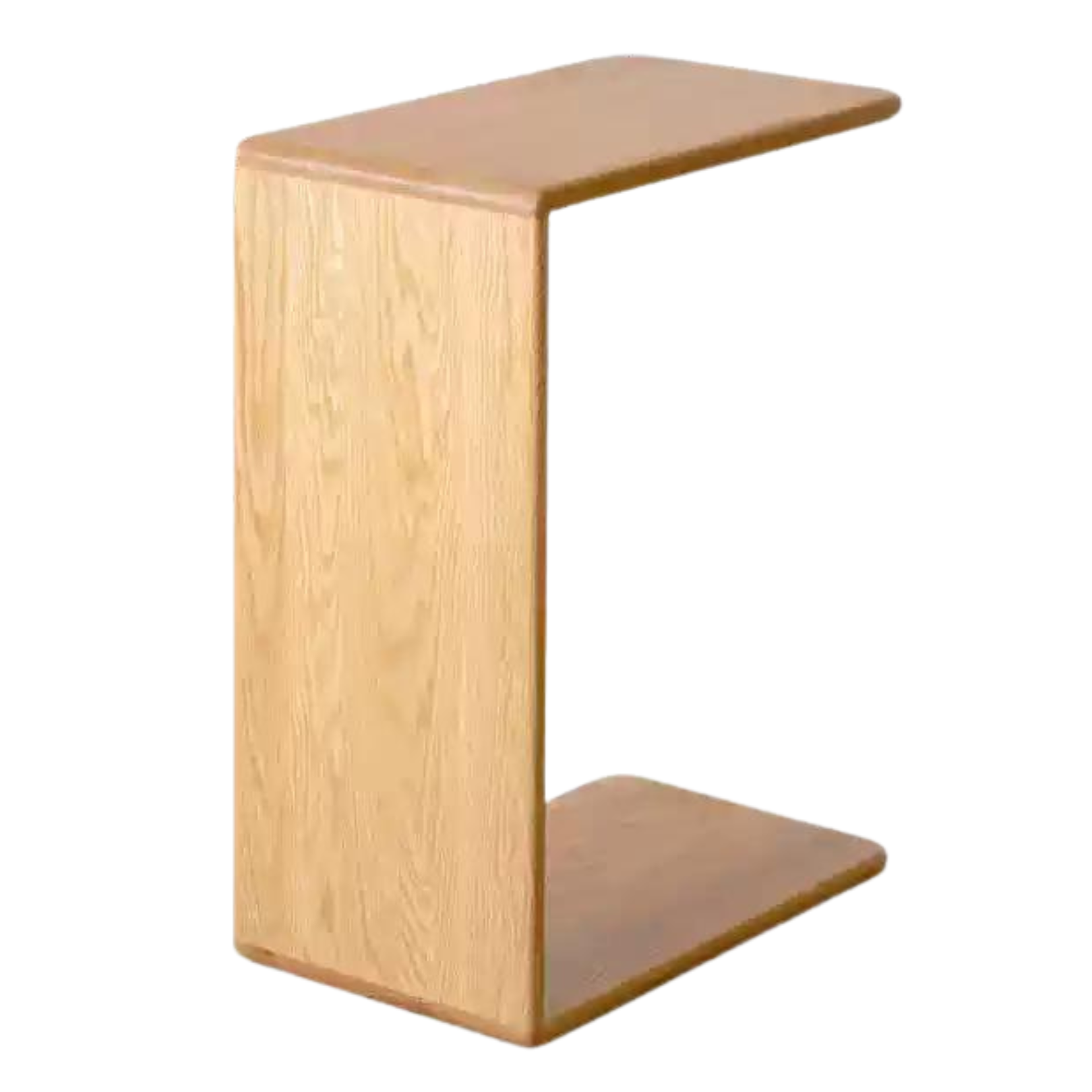 Oak Solid Wood Multifunctional C-shaped Side Table